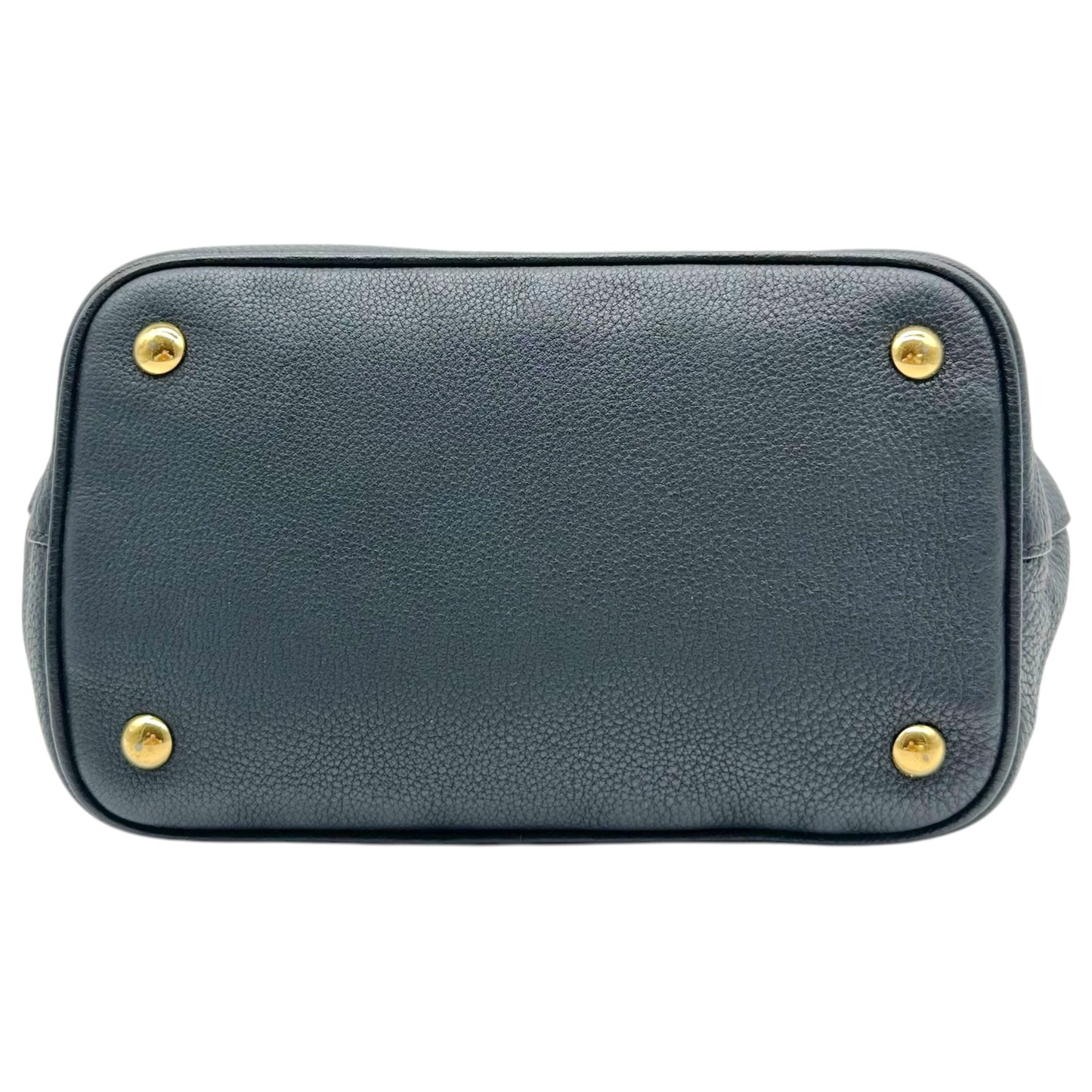 Miu Miu Black Gold Leather Top Handle Bag