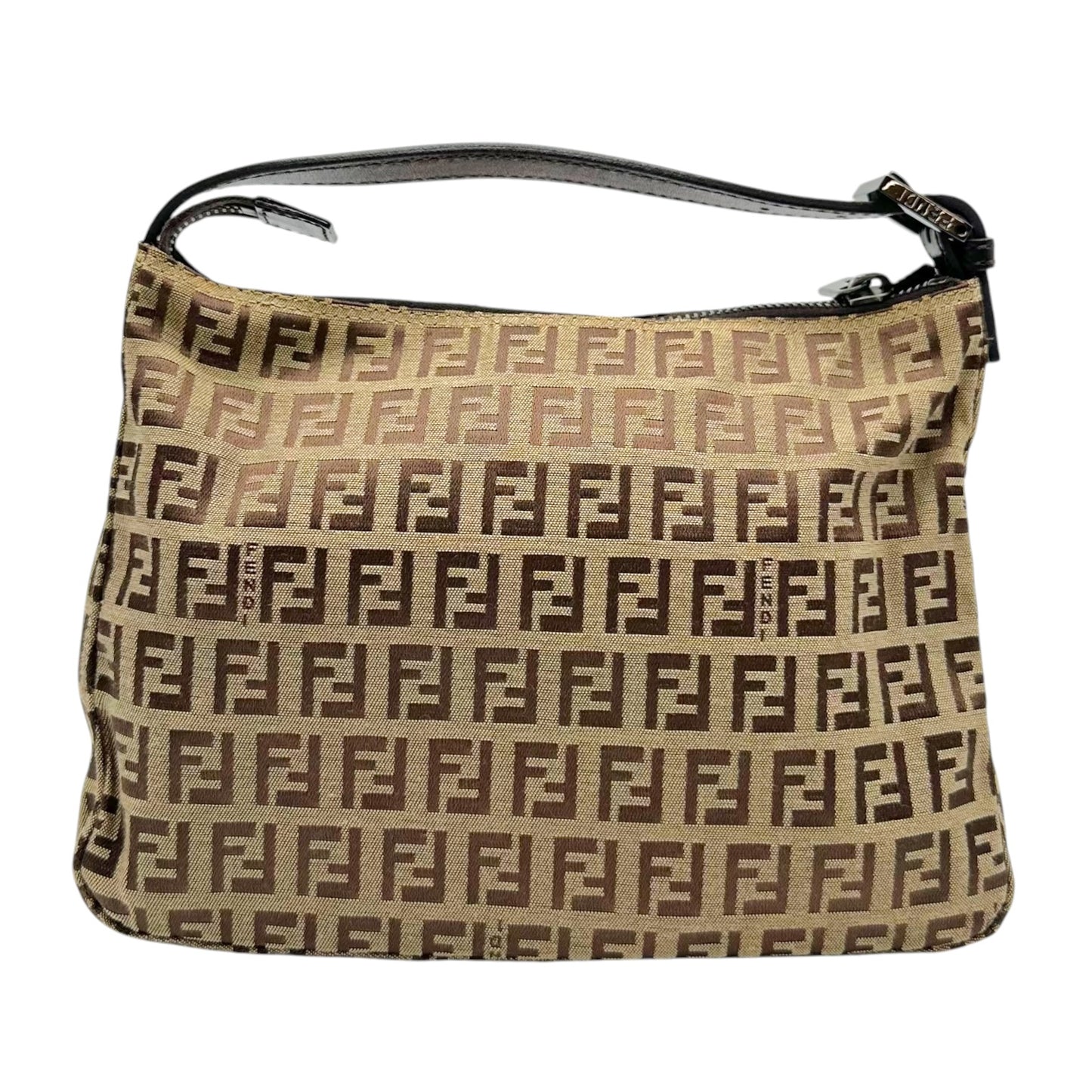 Fendi Mini Pochette Bag Tan Brown Zucchino Monogram