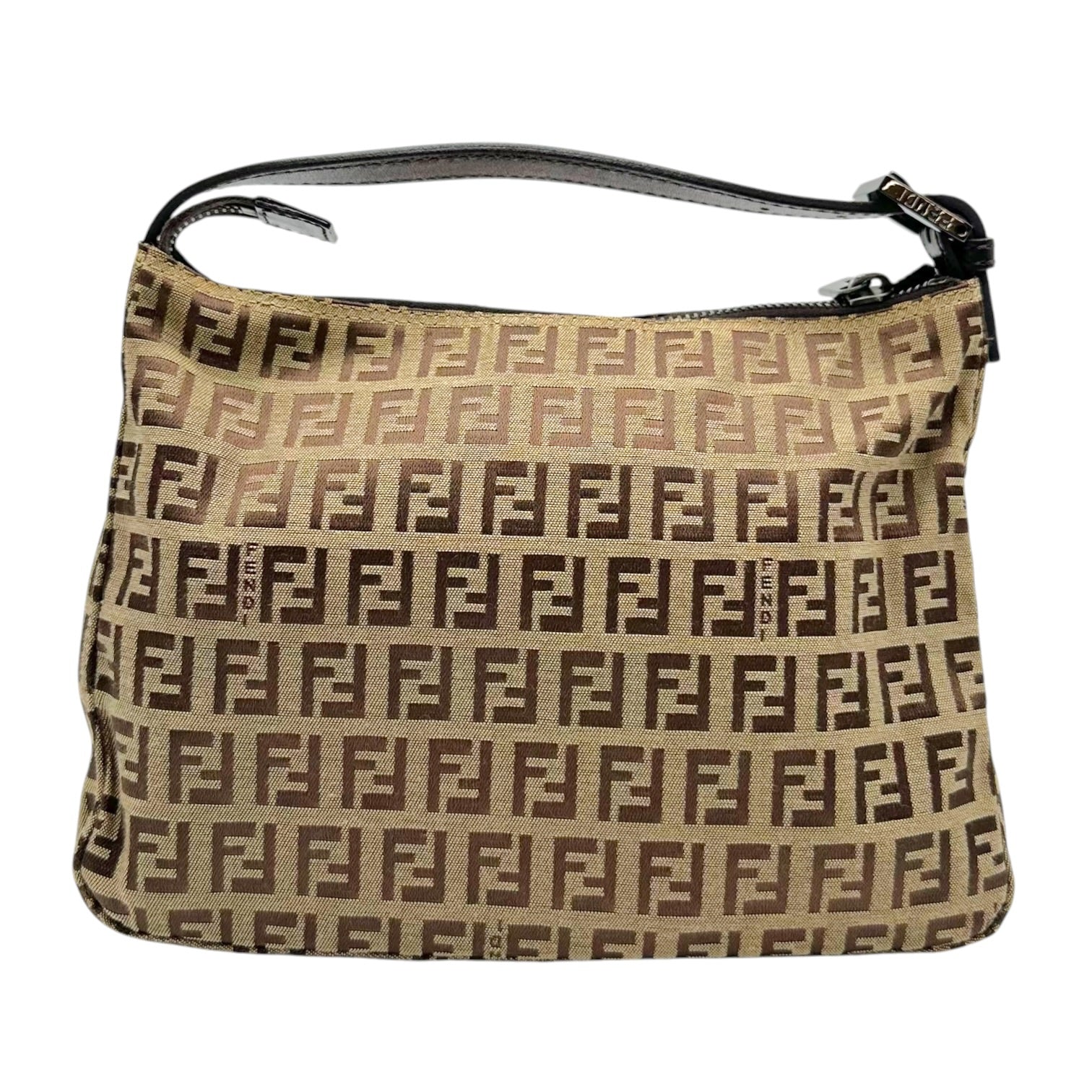 Fendi Mini Pochette Bag Tan Brown Zucchino Monogram