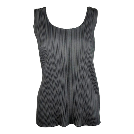 Issey Miyake Pleats Please Dark Gray Pleated Tank Top