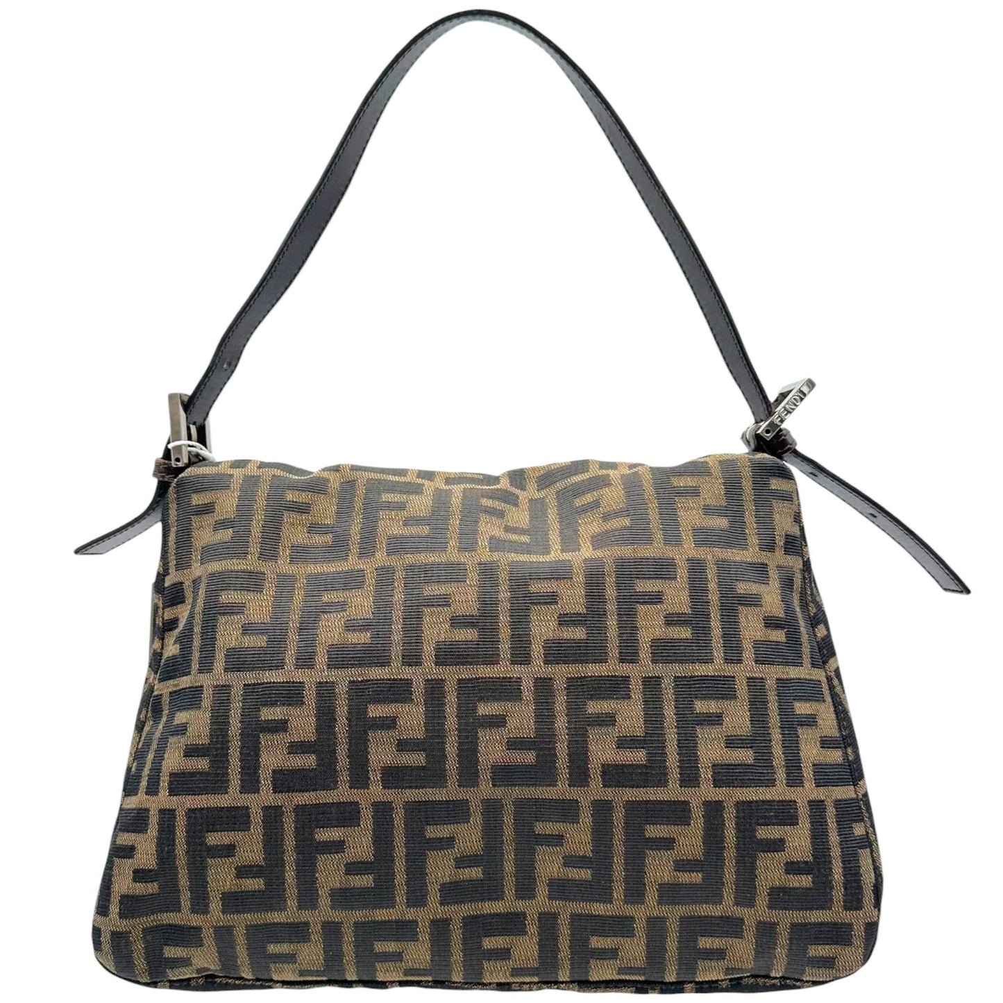 Fendi Brown Classic Zucca Monogram Mama Baguette Bag