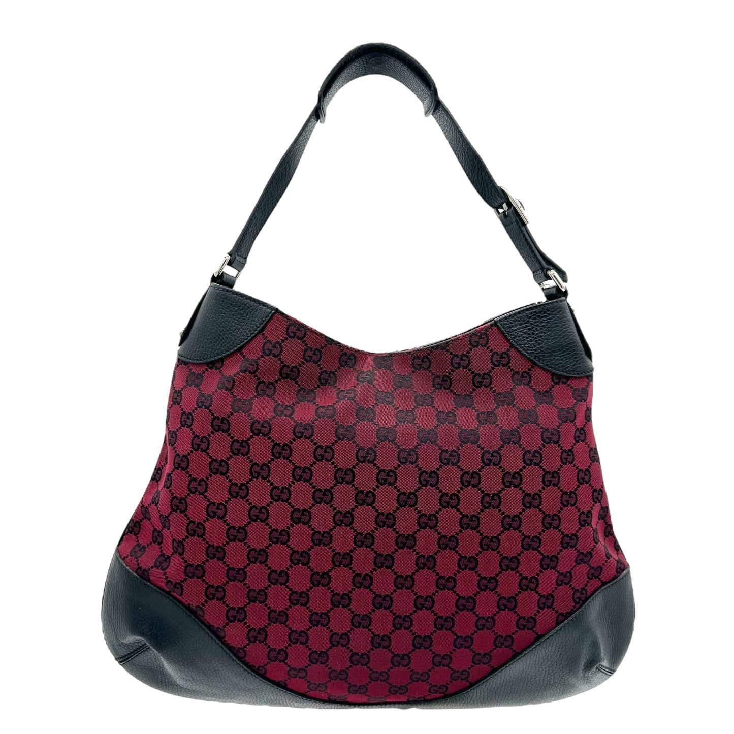 Gucci Red & Black Monogram Oversized Shoulder Bag - Outfit Repeater