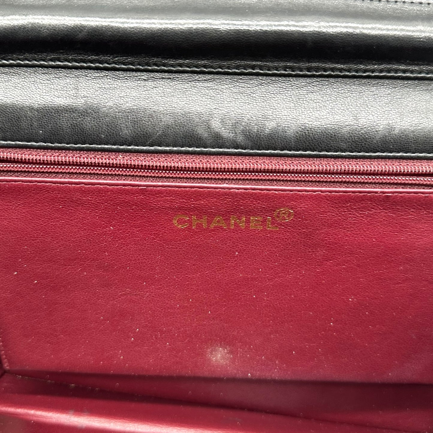 Chanel Black Lambskin Small Snap Flap Bag 1996-98