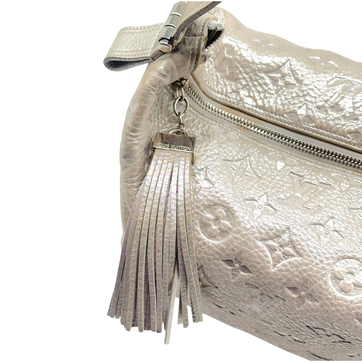 Louis Vuitton Silver Shimmer Monogram Hobo Bag