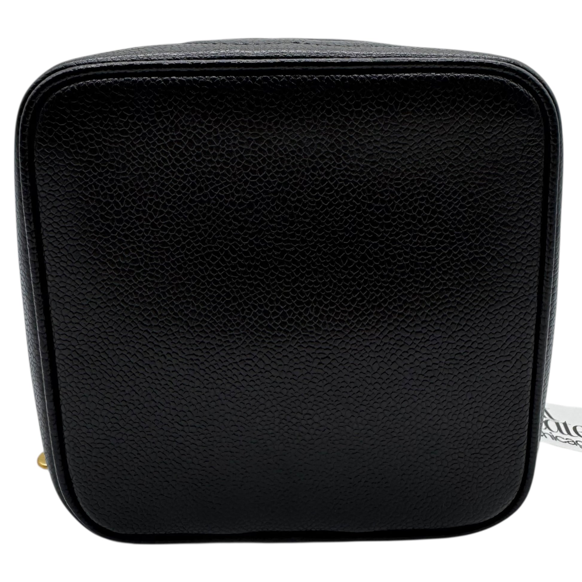 Chanel Black Caviar Leather Square Top Handle Small Vanity Bag 1996-97 - Outfit Repeater