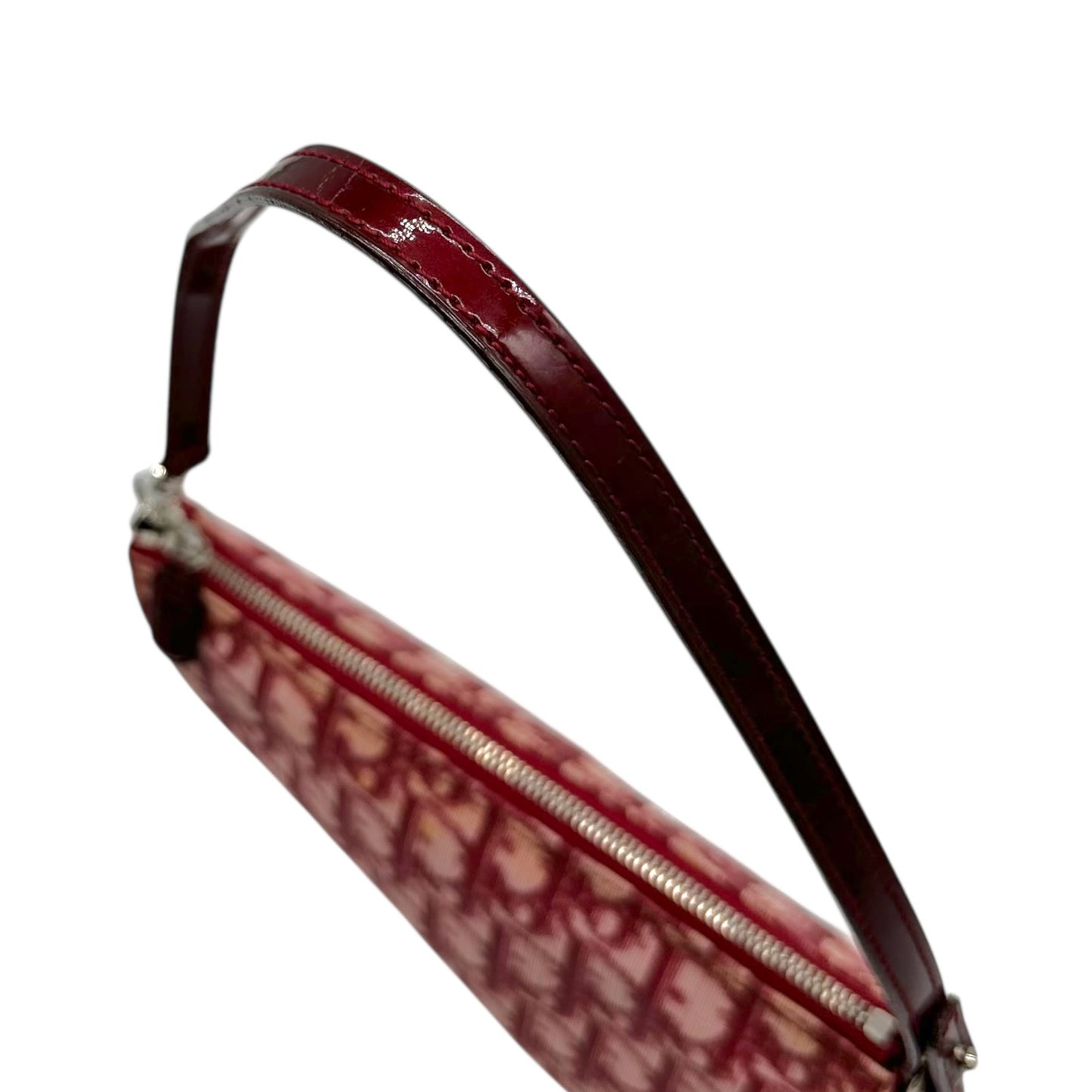 Christian Dior Red Trotter Monogram Mini Saddle Bag