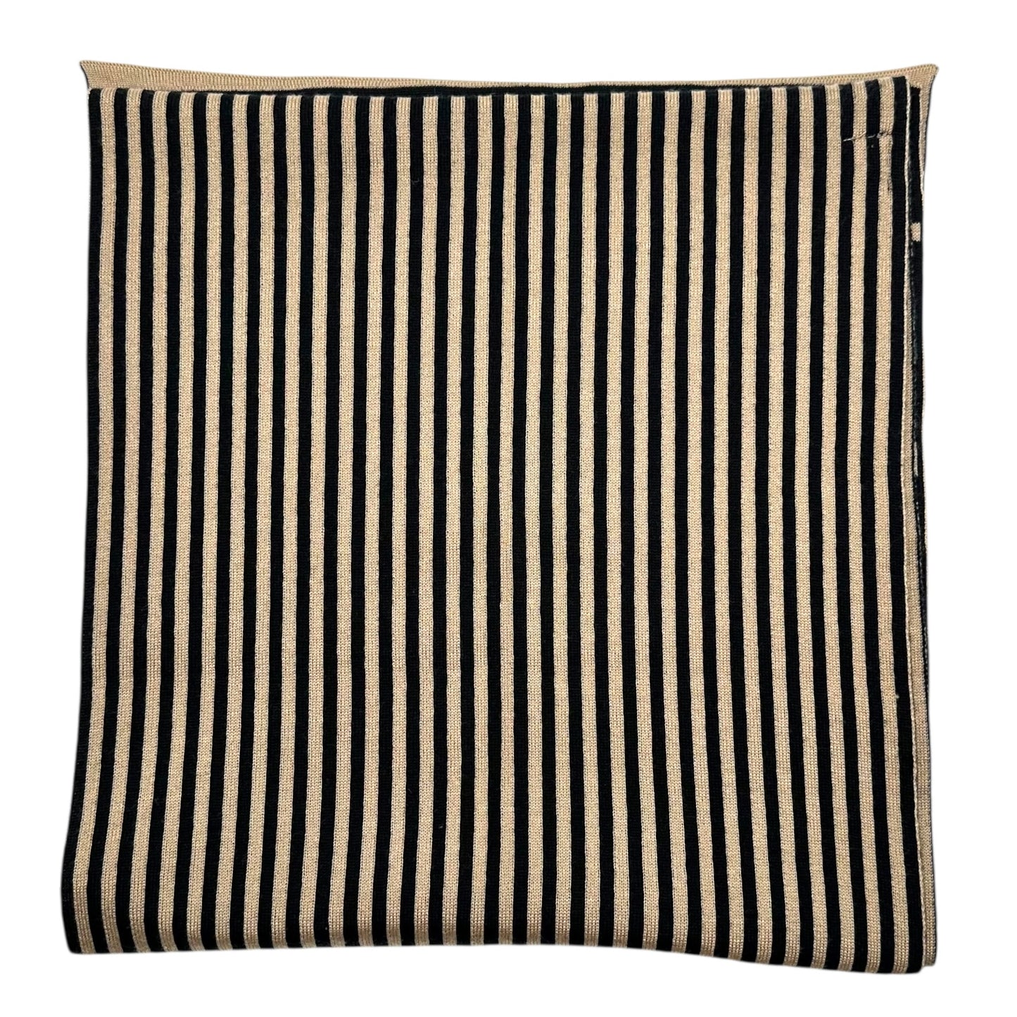 Fendi Tan & Brown Striped Zucca Monogram Wool Scarf