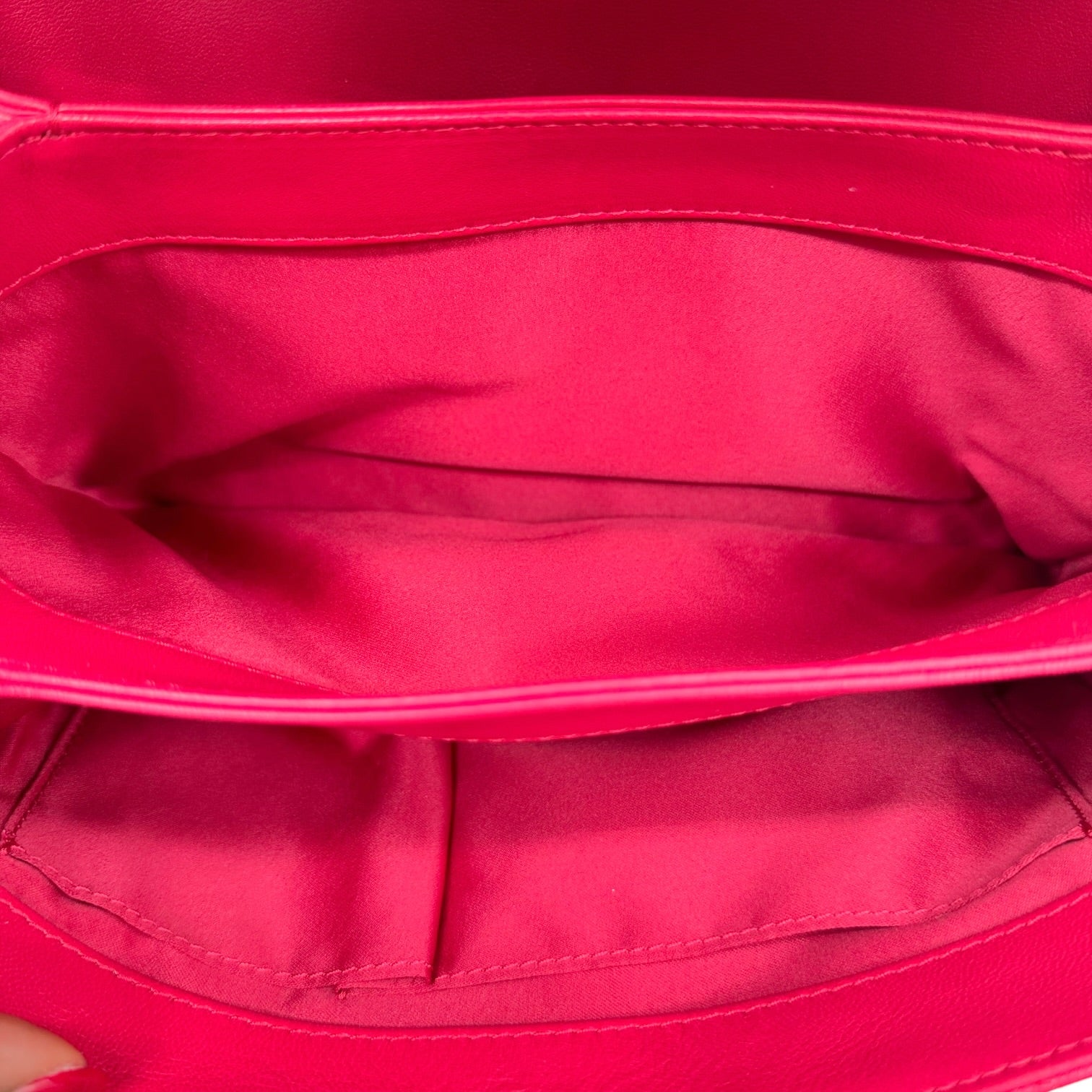 Chanel Medium Flap Bag Fuchsia Silver Matelasse Quilted