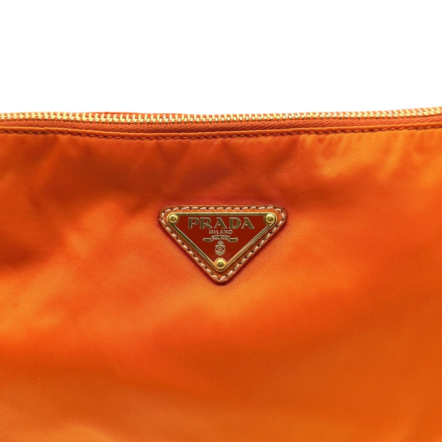Prada Orange Nylon Fringe Trim Mini Bag - Outfit Repeater