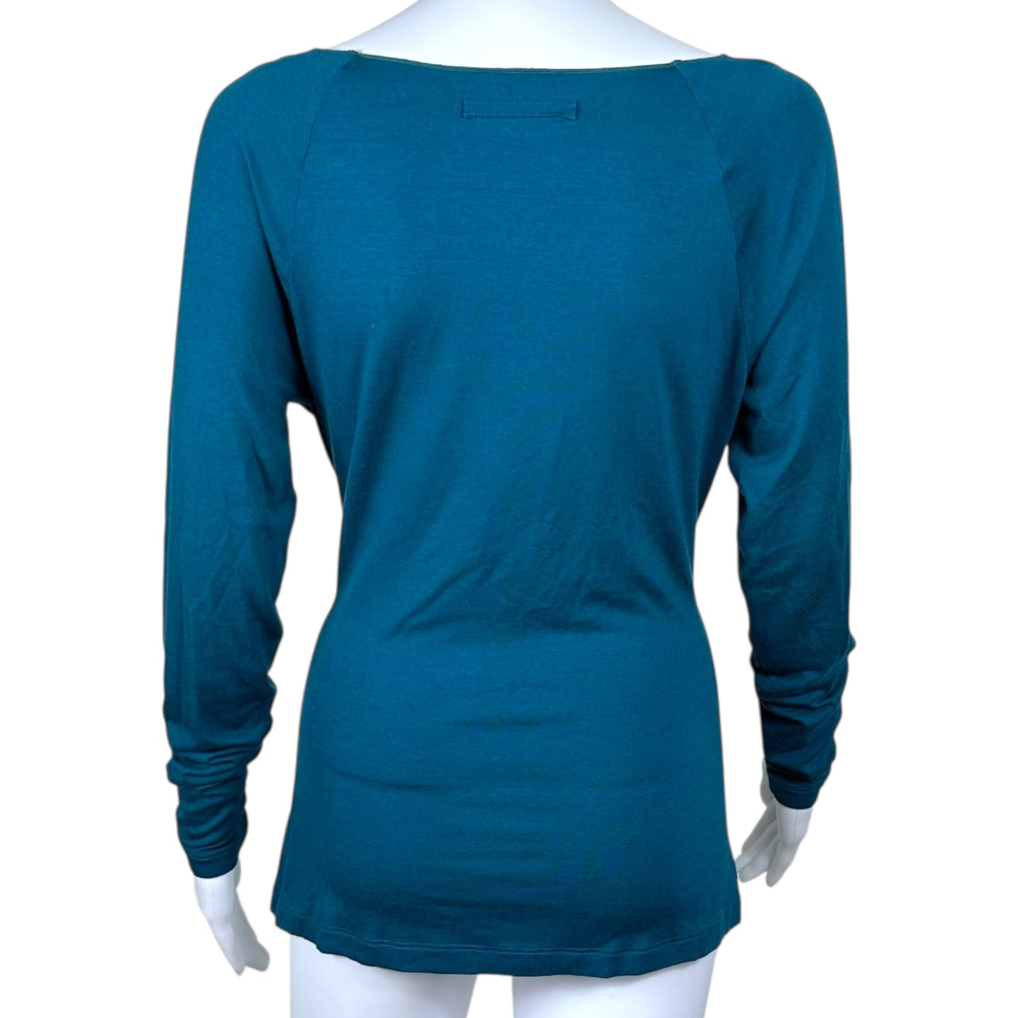 Jean Paul Gaultier Teal Blue Cowl Neck Longsleeve Top