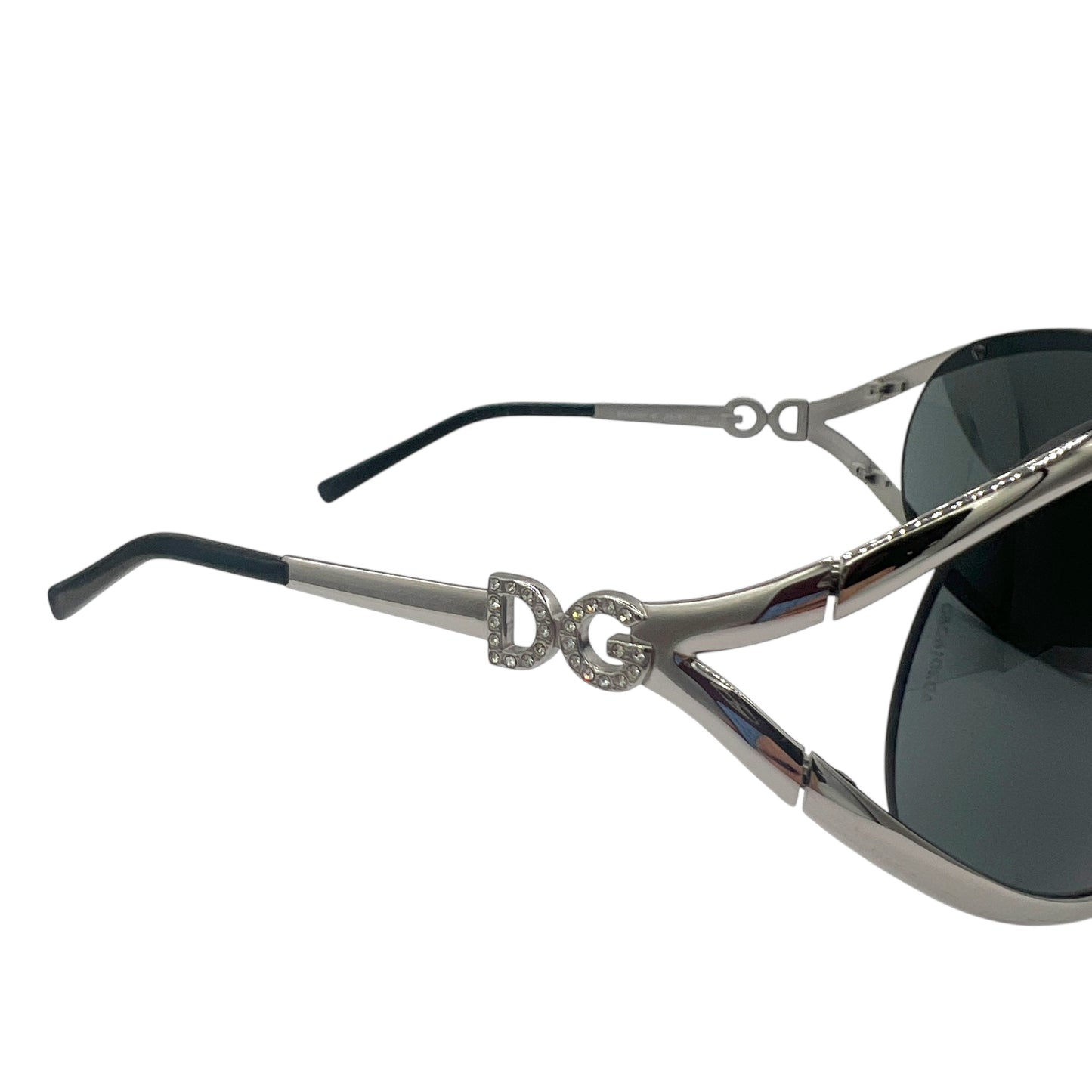Dolce & Gabbana DG2020-B Crystal Black Shield Sunglasses