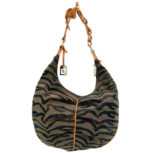 Fendi Zebra Print Crescent Canvas Shoulder Bag - Outfit Repeater