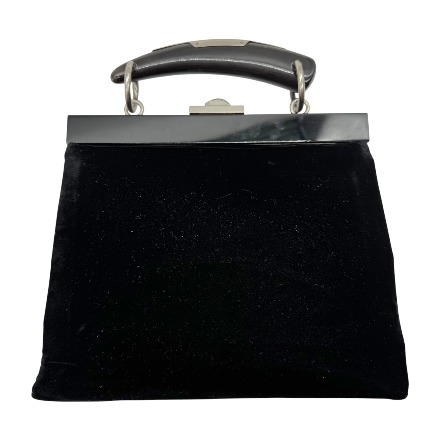 Yves Saint Laurent by Tom Ford Black Velvet Mombasa Top Handle Evening Bag RARE