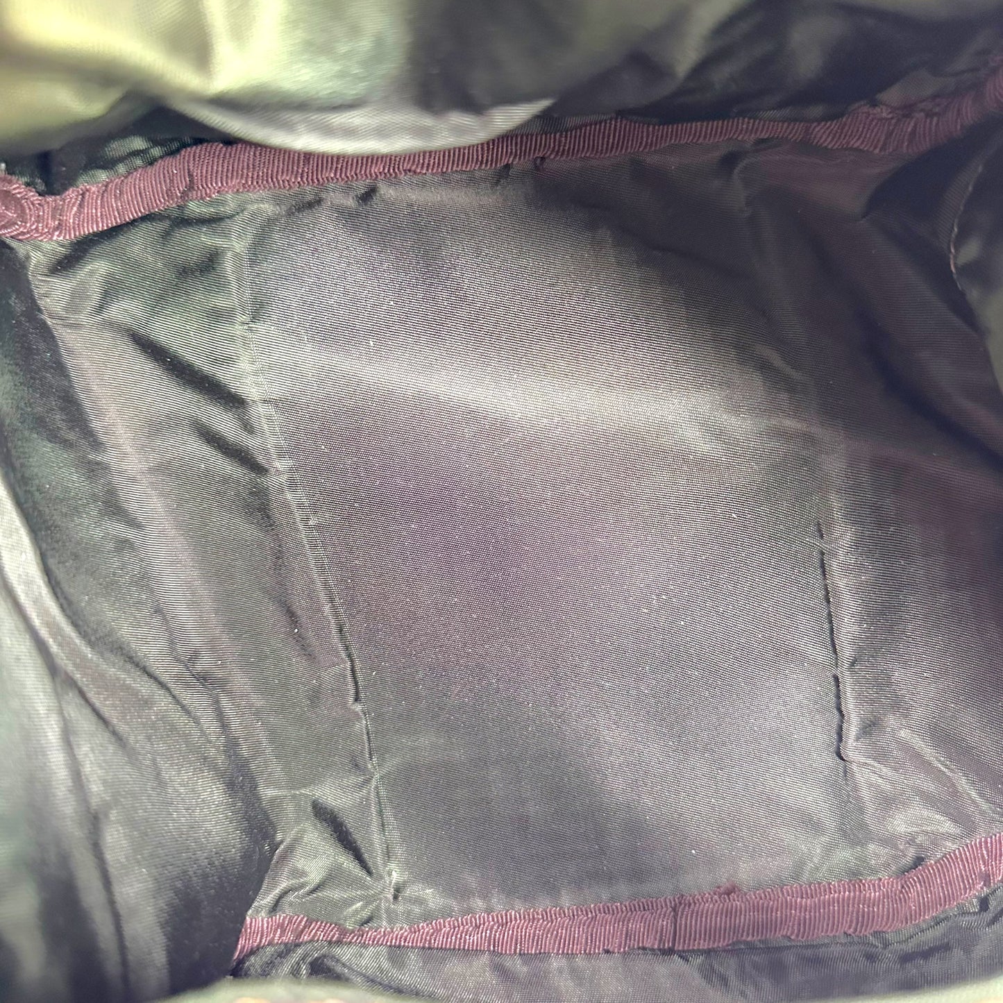 Christian Dior Burgundy Trotter Monogram & Tan Leather Dumpling Bag