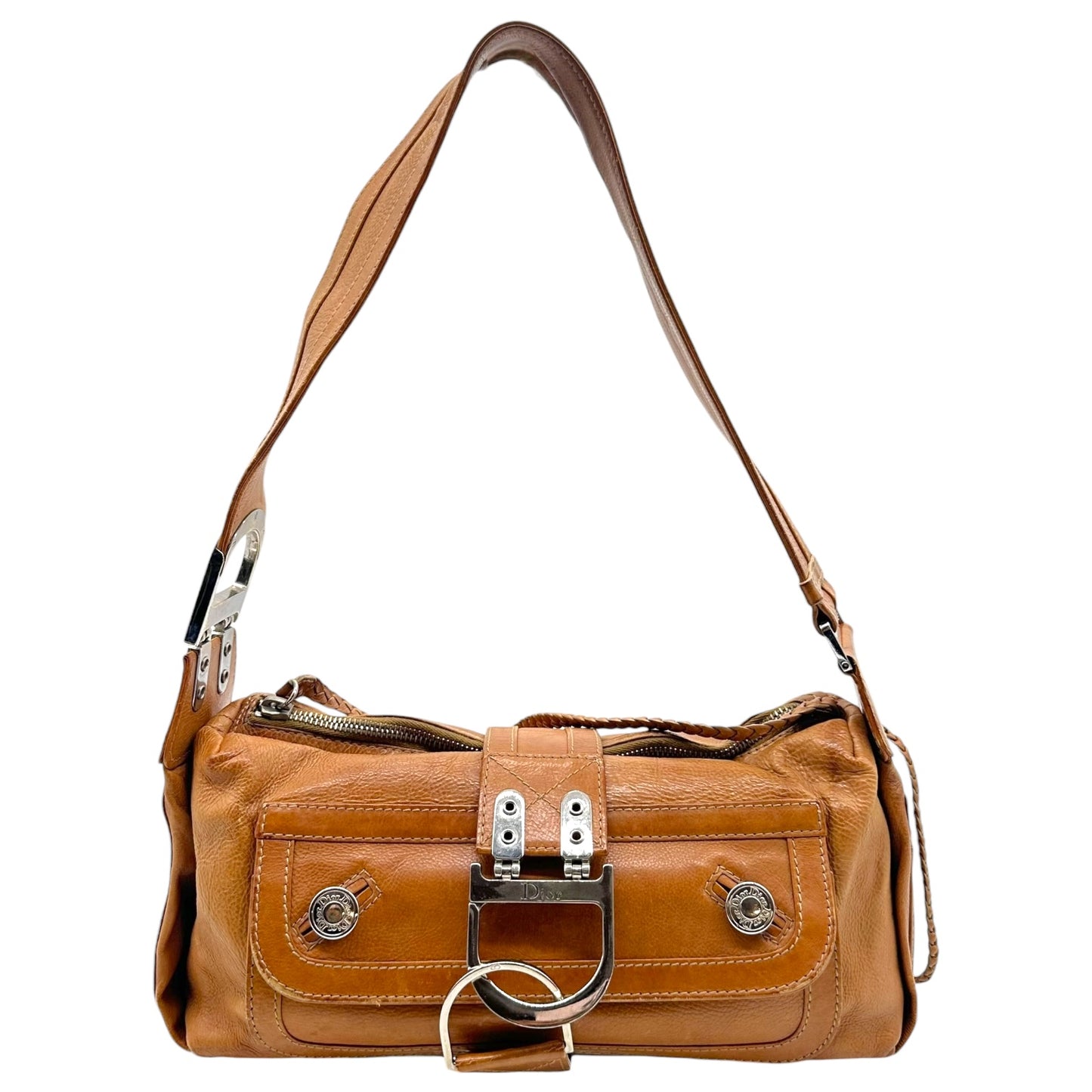 Christian Dior F/W 2005 Brown Leather 'Flight' Shoulder Bag