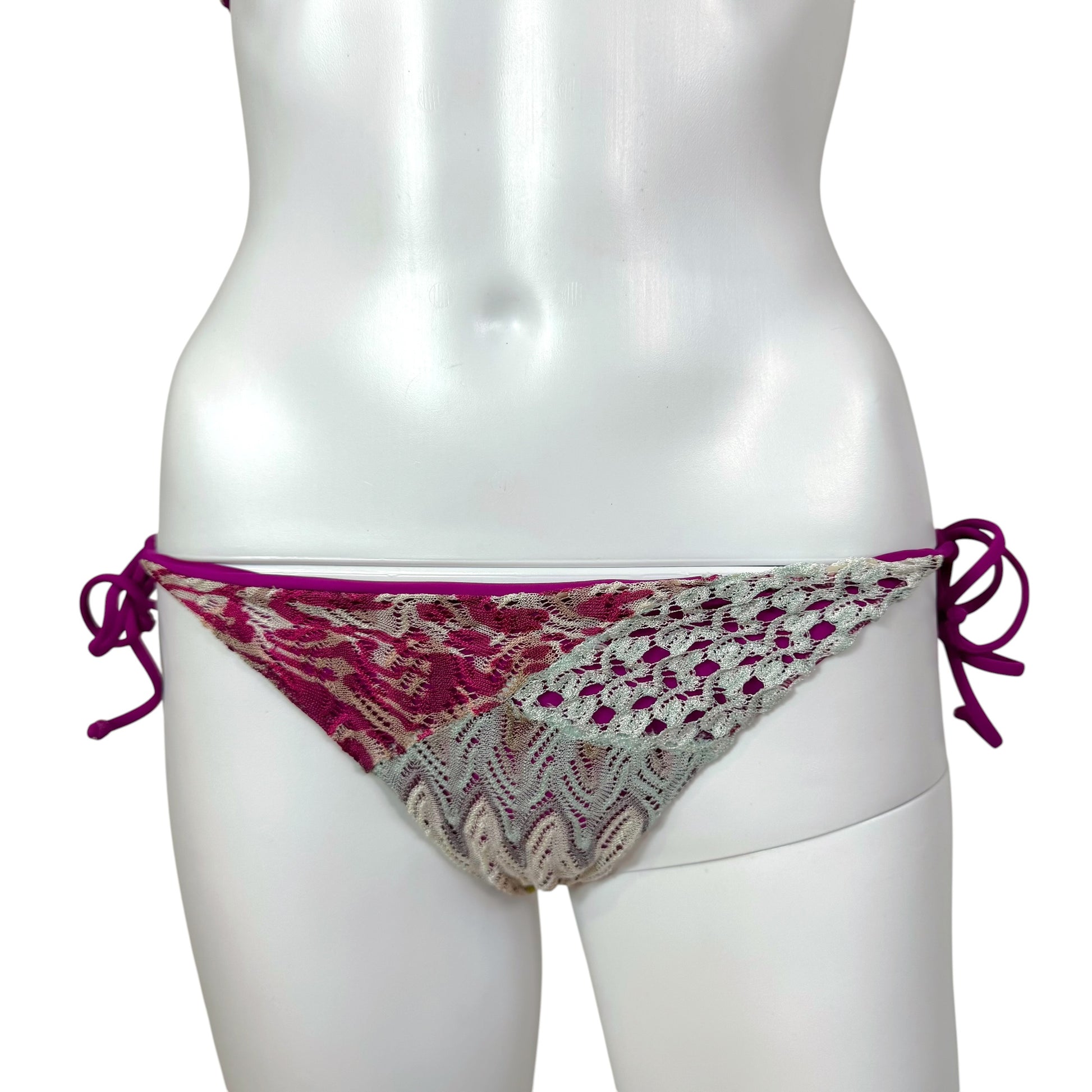 Missoni Mare Multicolor Knit Bikini Set Purple Size M