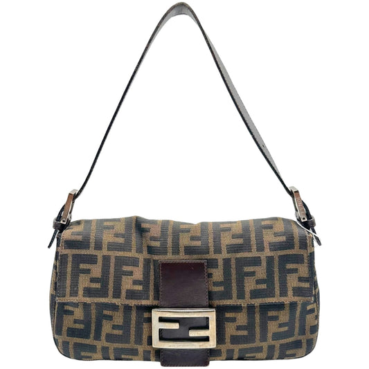 Fendi Brown Zucca Monogram Baguette Bag