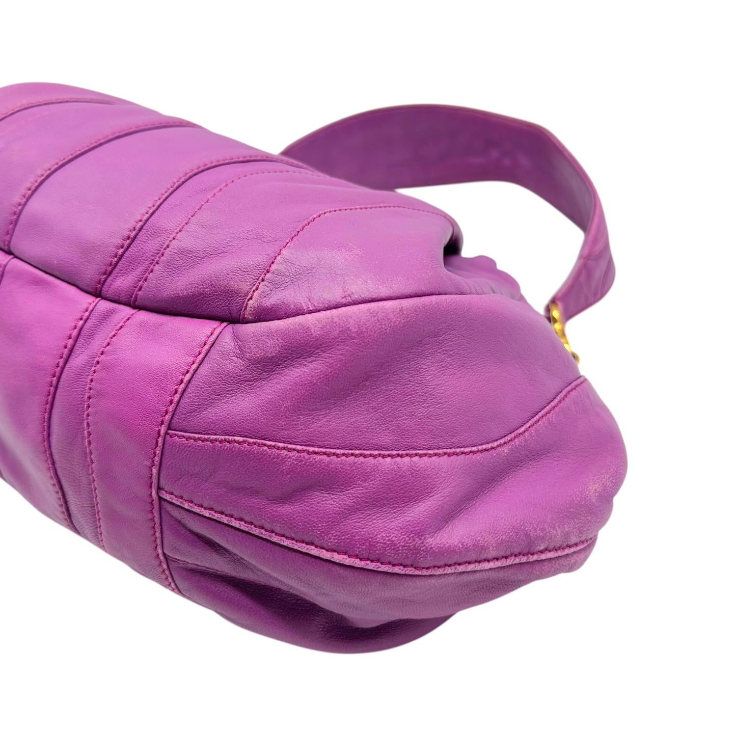 Prada Purple Lambskin Patchwork Shoulder Bag