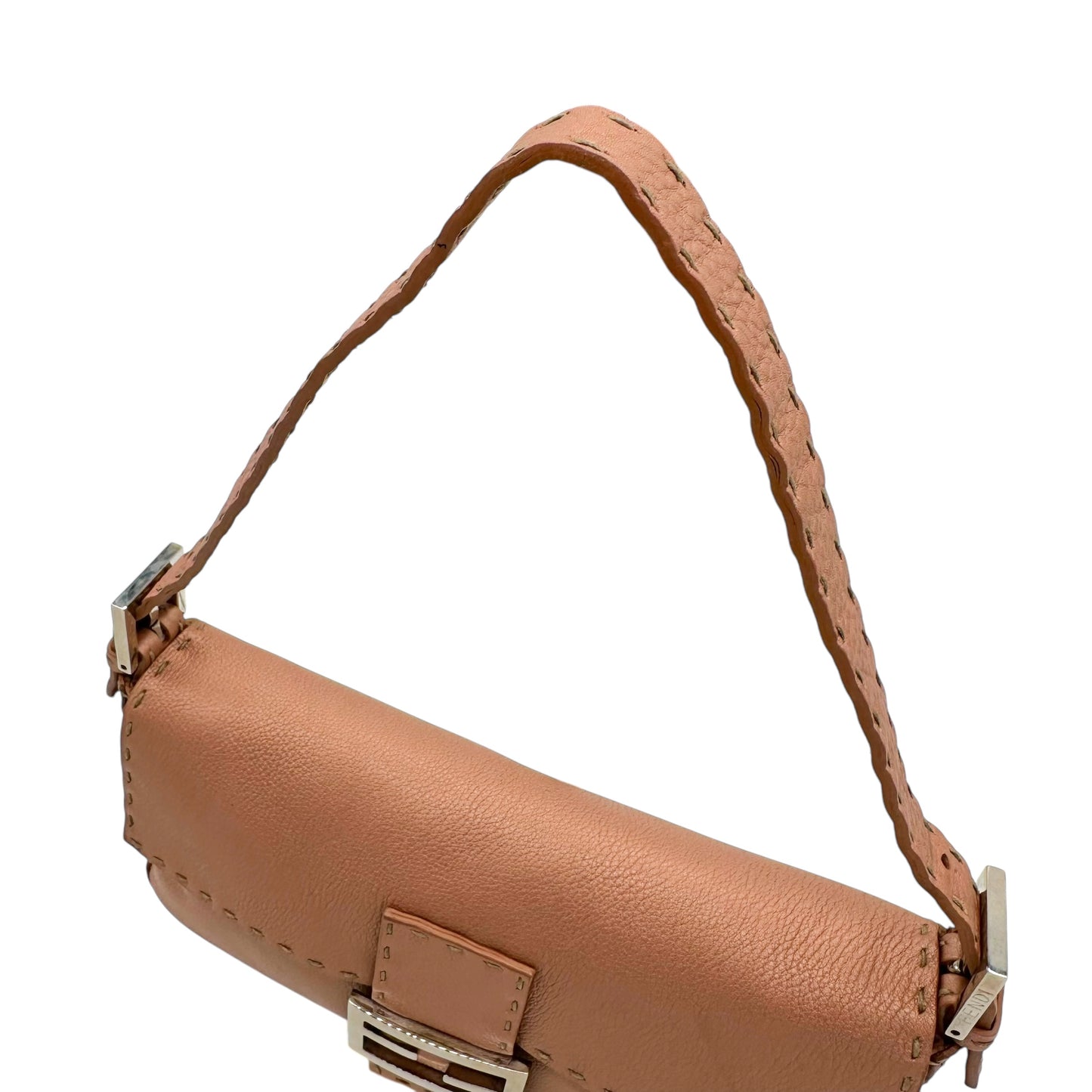 Fendi Selleria Pink Leather Baguette Bag - Outfit Repeater