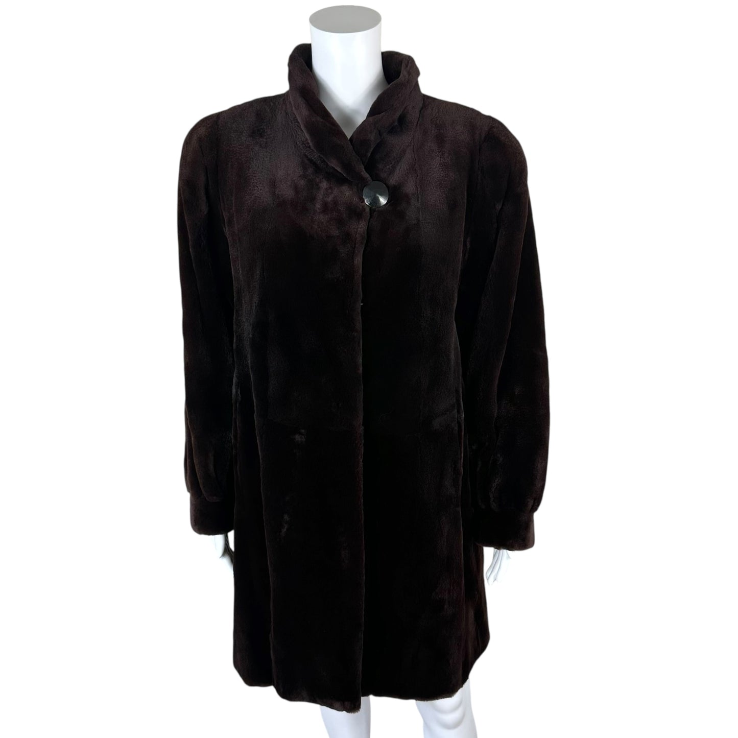 Balenciaga Brown Sheared Mink Long Fur Coat