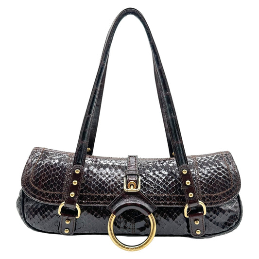 Dolce & Gabbana Brown Python East West Shoulder Bag