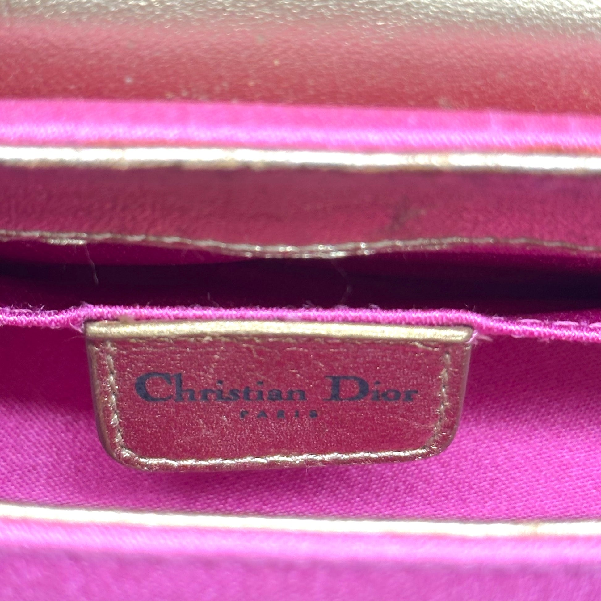 Christian Dior Mini Lip Bag Pink Gold Sequin