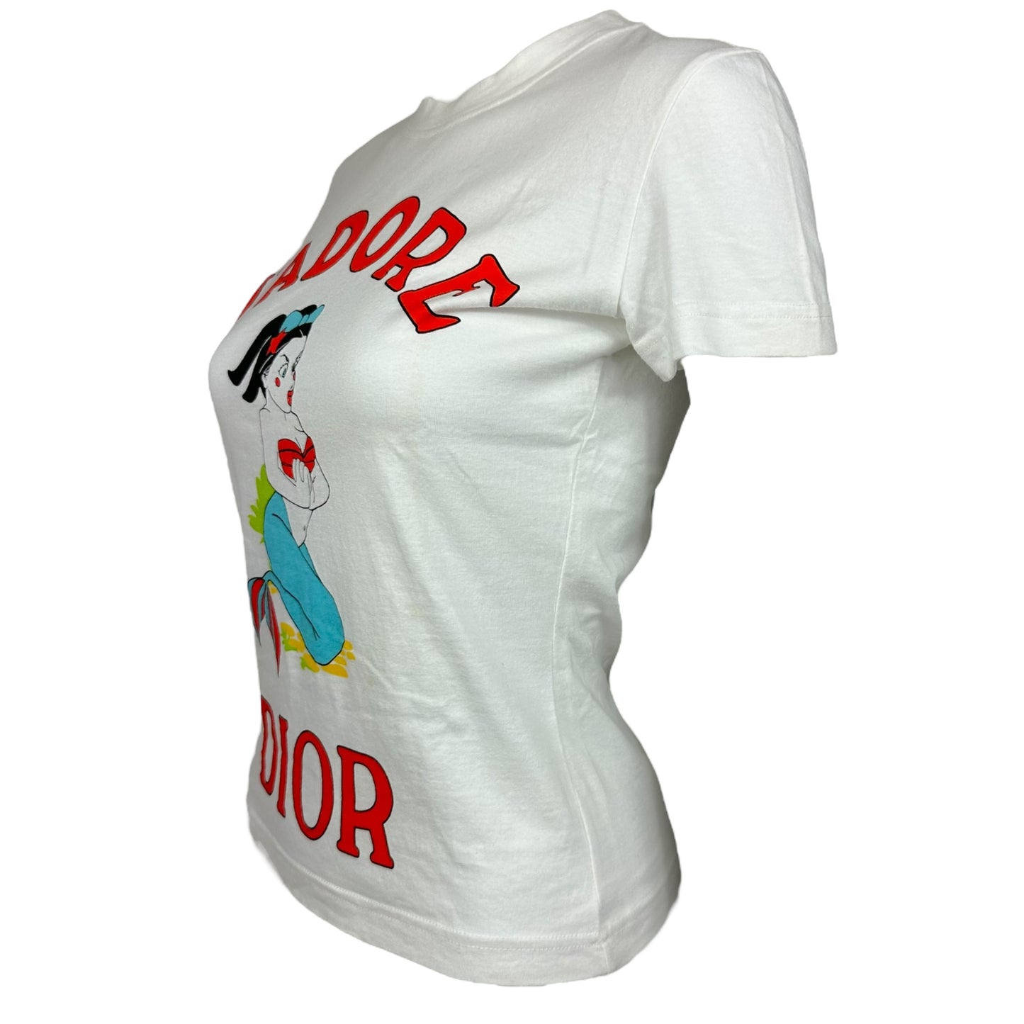 Christian Dior F/W 2002 J'Adore Dior Mermaid T-Shirt White - Outfit Repeater
