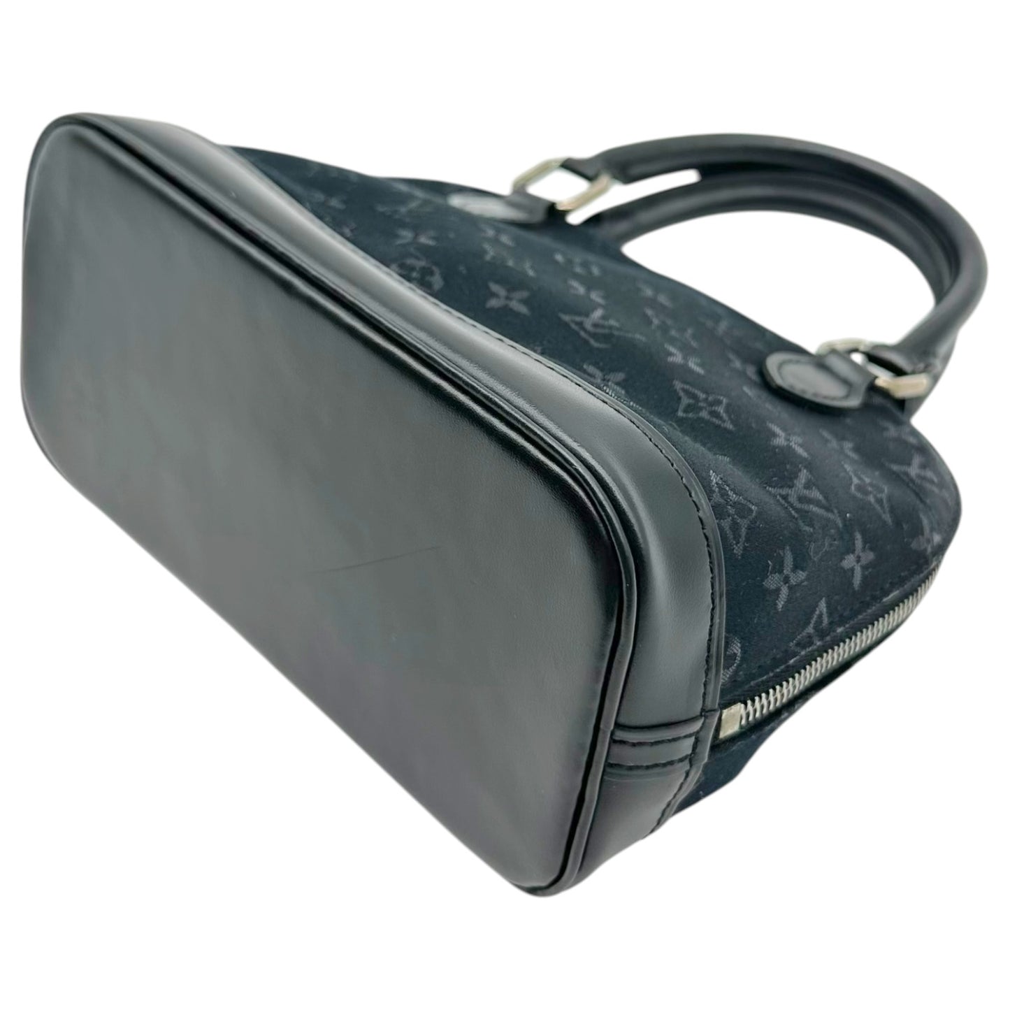 Louis Vuitton Micro Alma Bag Black Satin Monogram