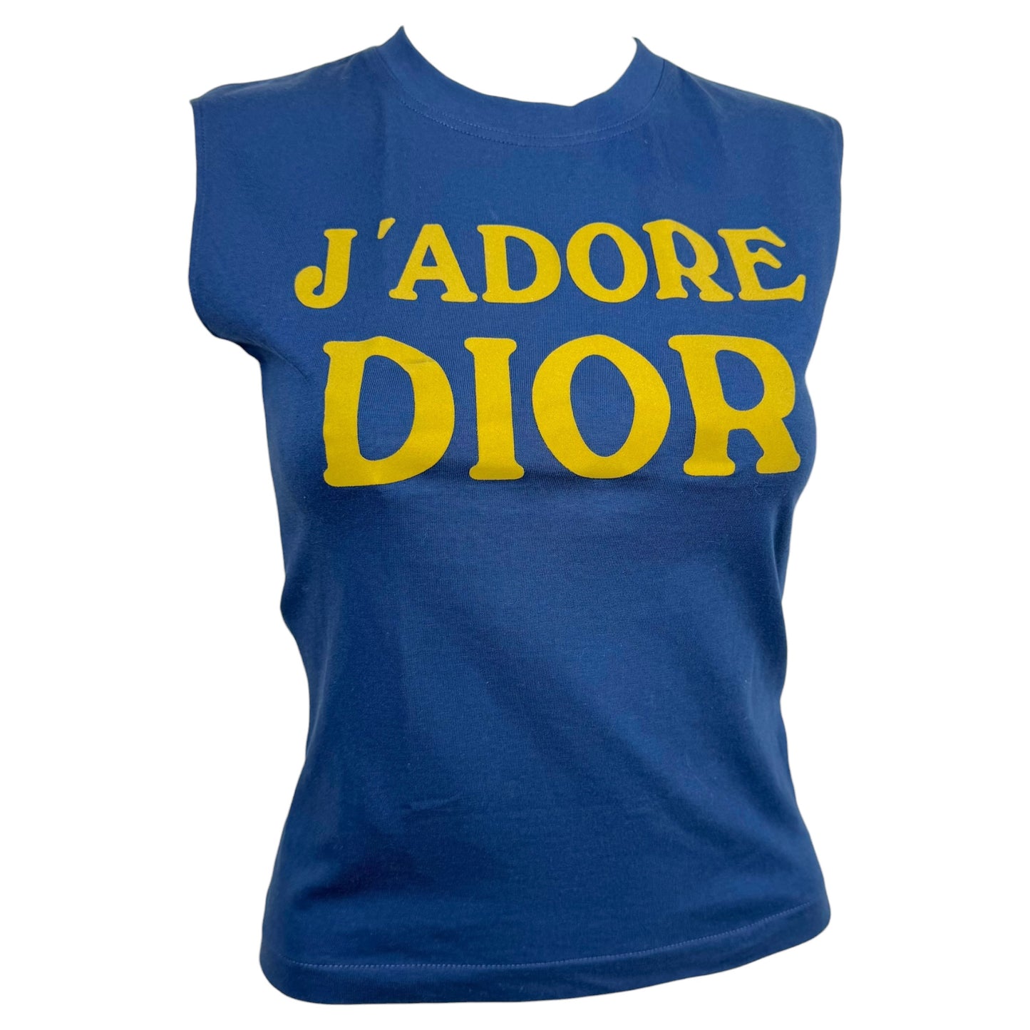 Christian Dior F/W 2002 Blue & Yellow J'Adore Dior Tank NEW