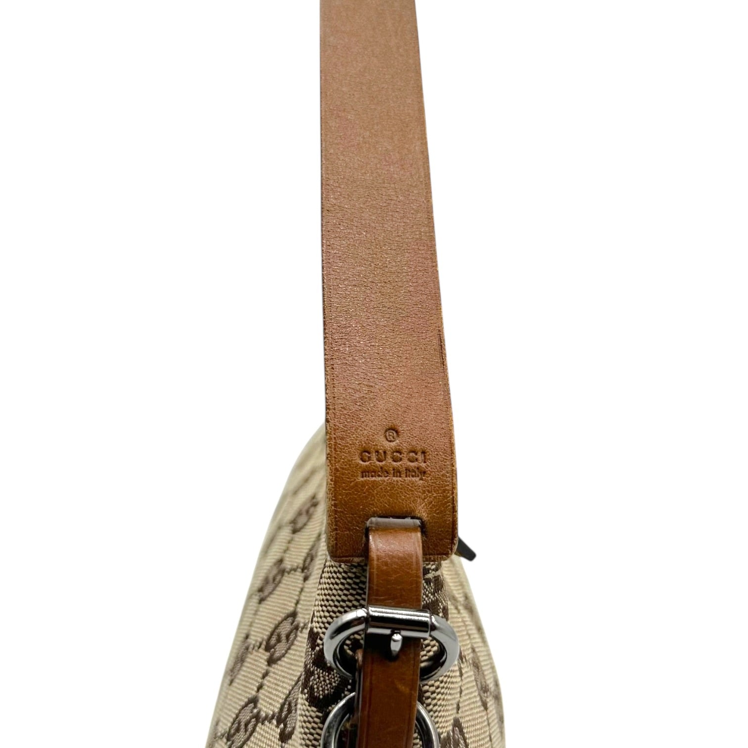 Gucci Mini Bag Tan Monogram Leather Strap