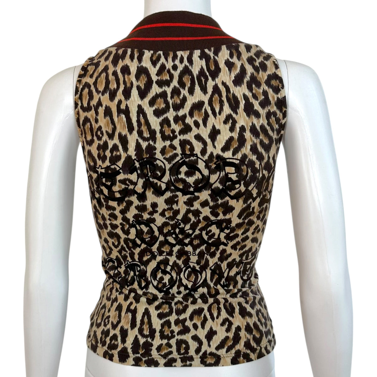Dolce & Gabbana Leopard Print Zip-Up Top