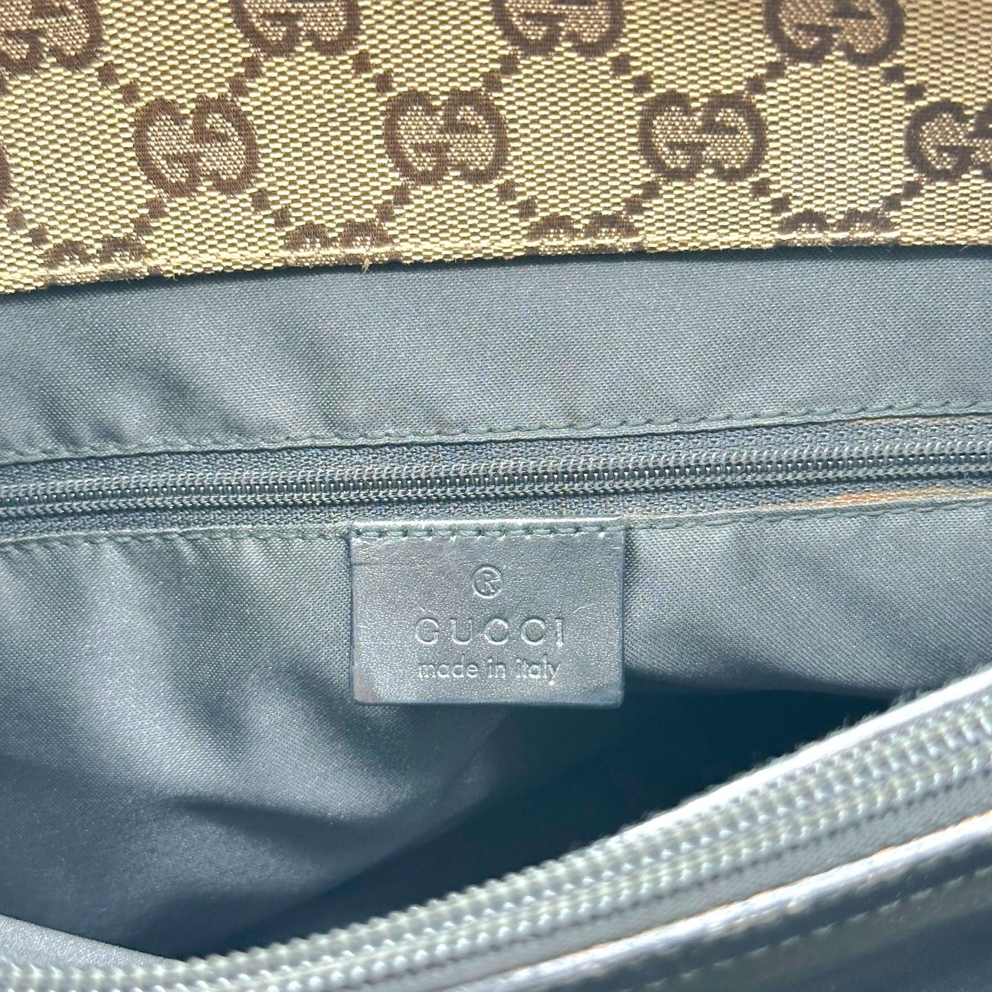 Gucci Tan Monogram Bamboo Handle Mini Tote Bag