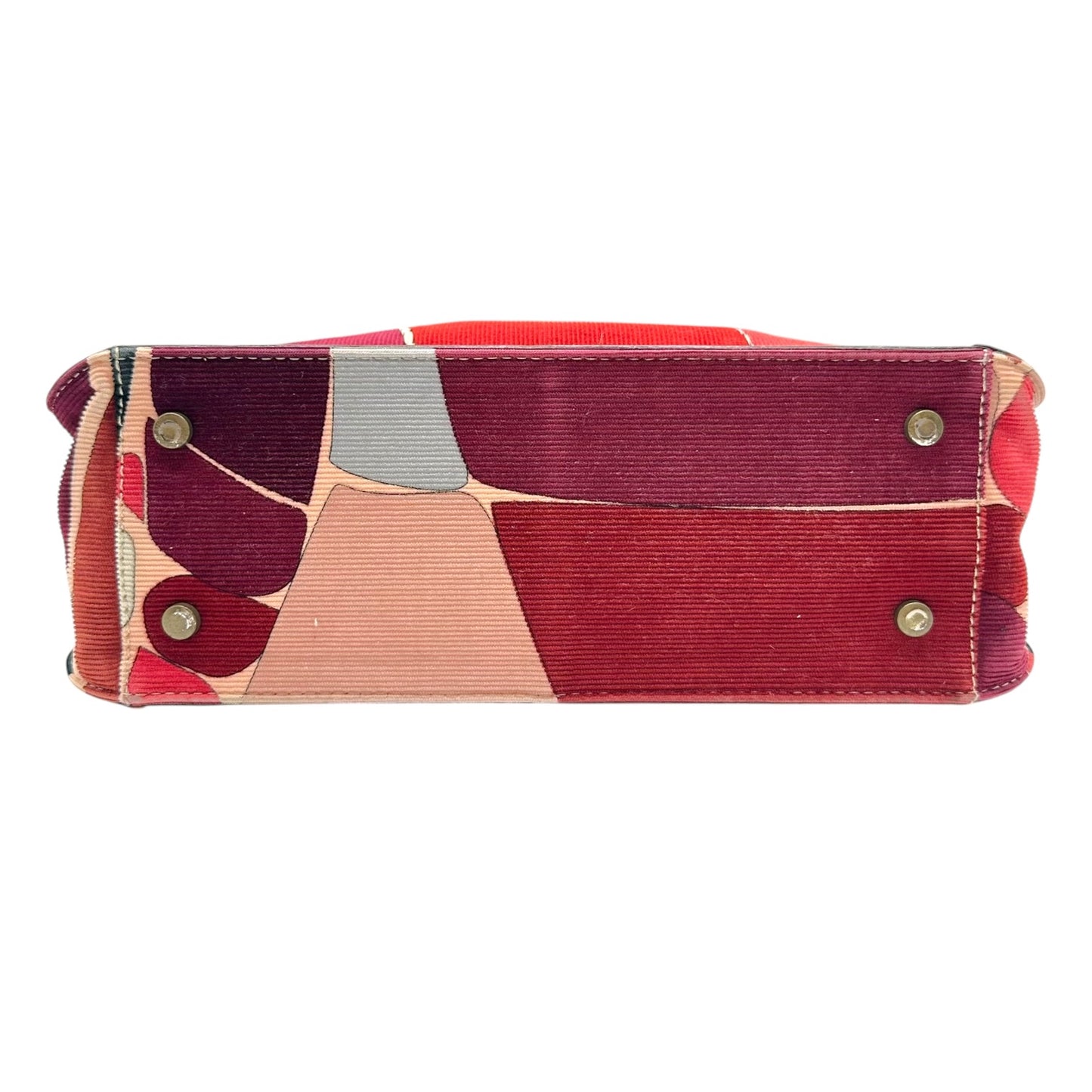 Emilio Pucci Printed Corduroy Leather Tote Bag