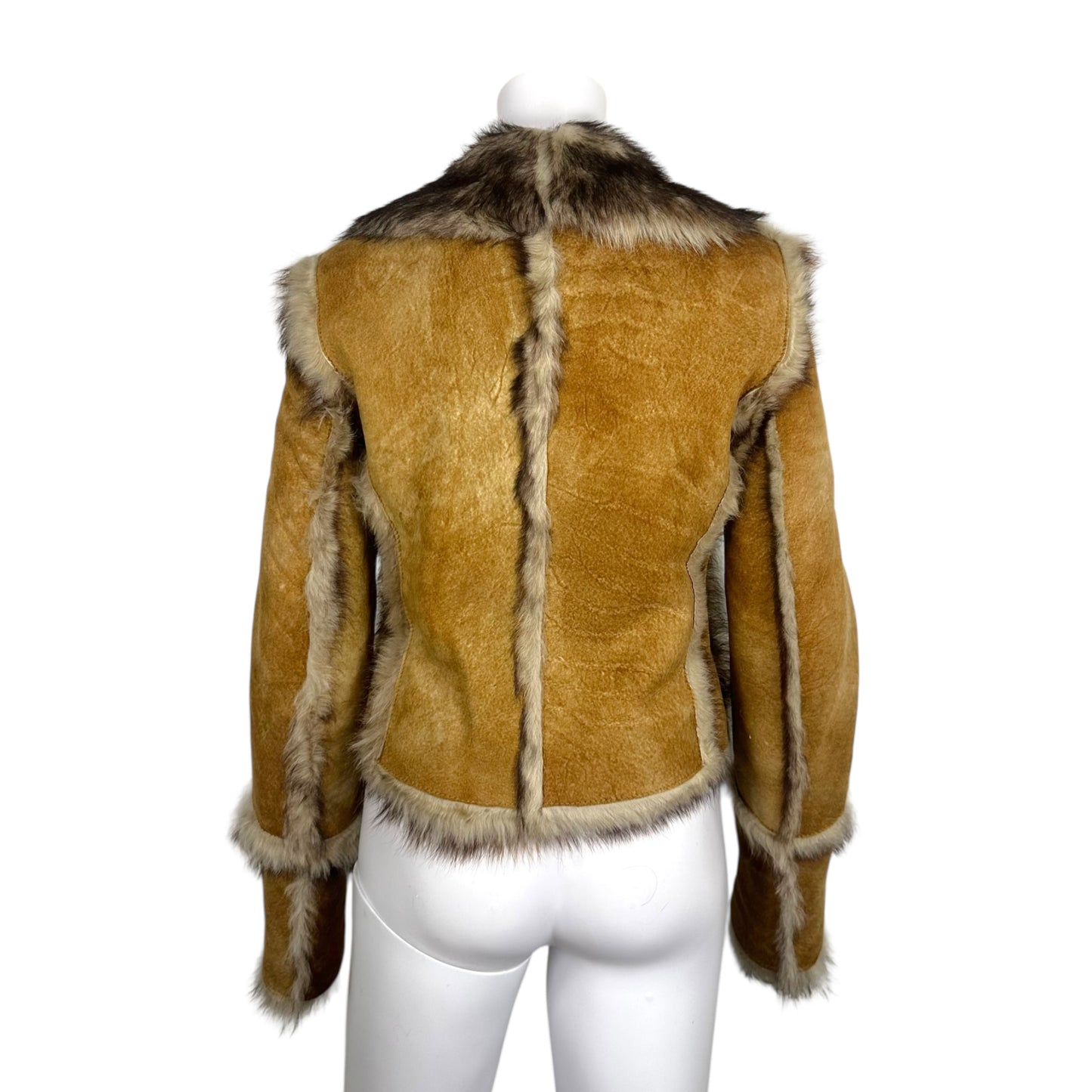 Dolce & Gabbana Tan Suede and Fur Lined Jacket