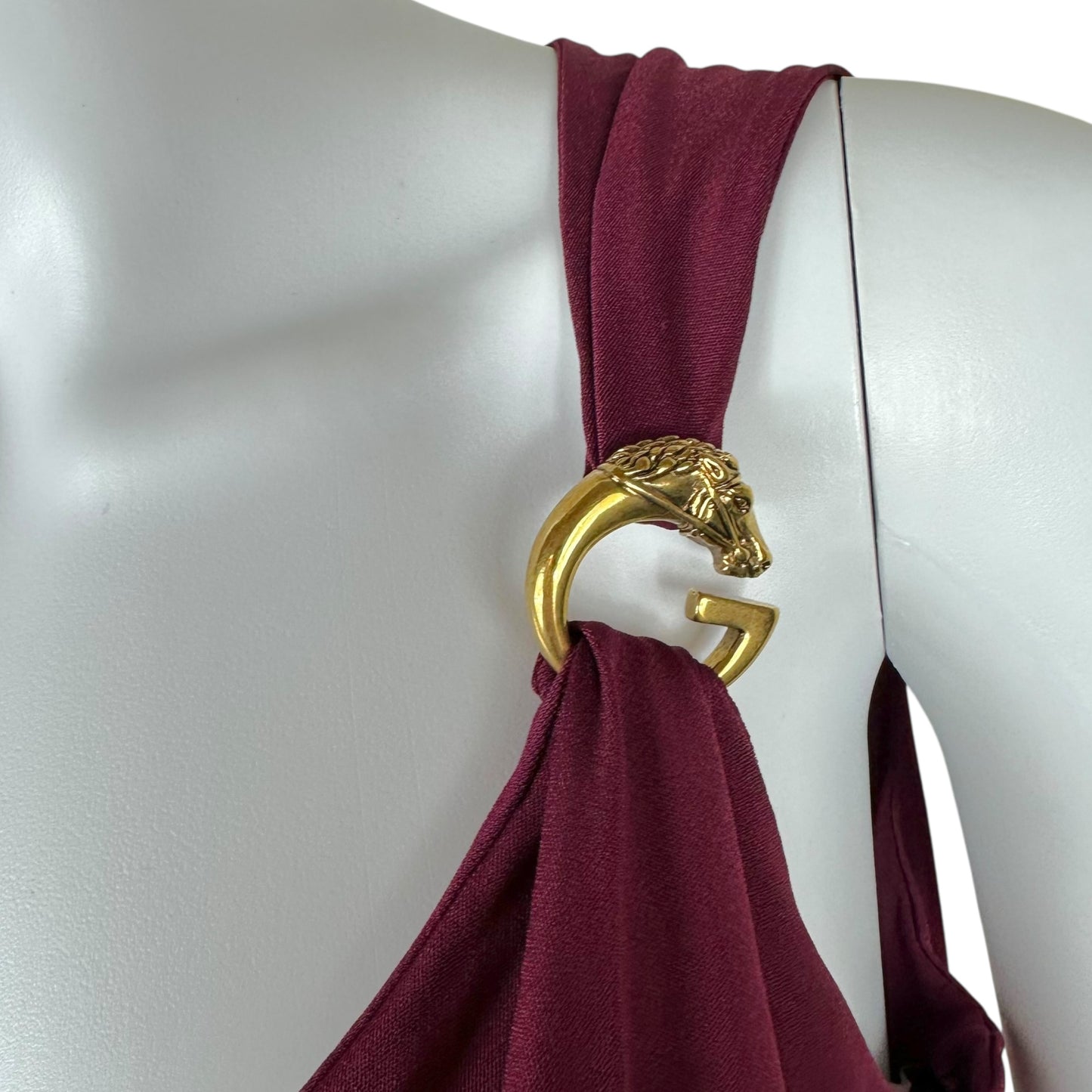 Gucci Burgundy Logo Charm Tank Top - Outfit Repeater