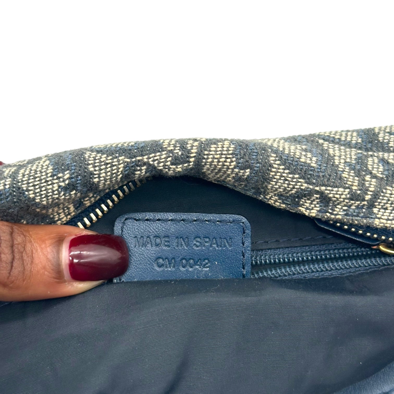 Christian Dior Navy Blue Trotter Monogram Pochette Bag - Outfit Repeater