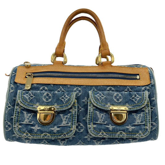 Louis Vuitton Blue Denim Speedy 25 Bag - Outfit Repeater