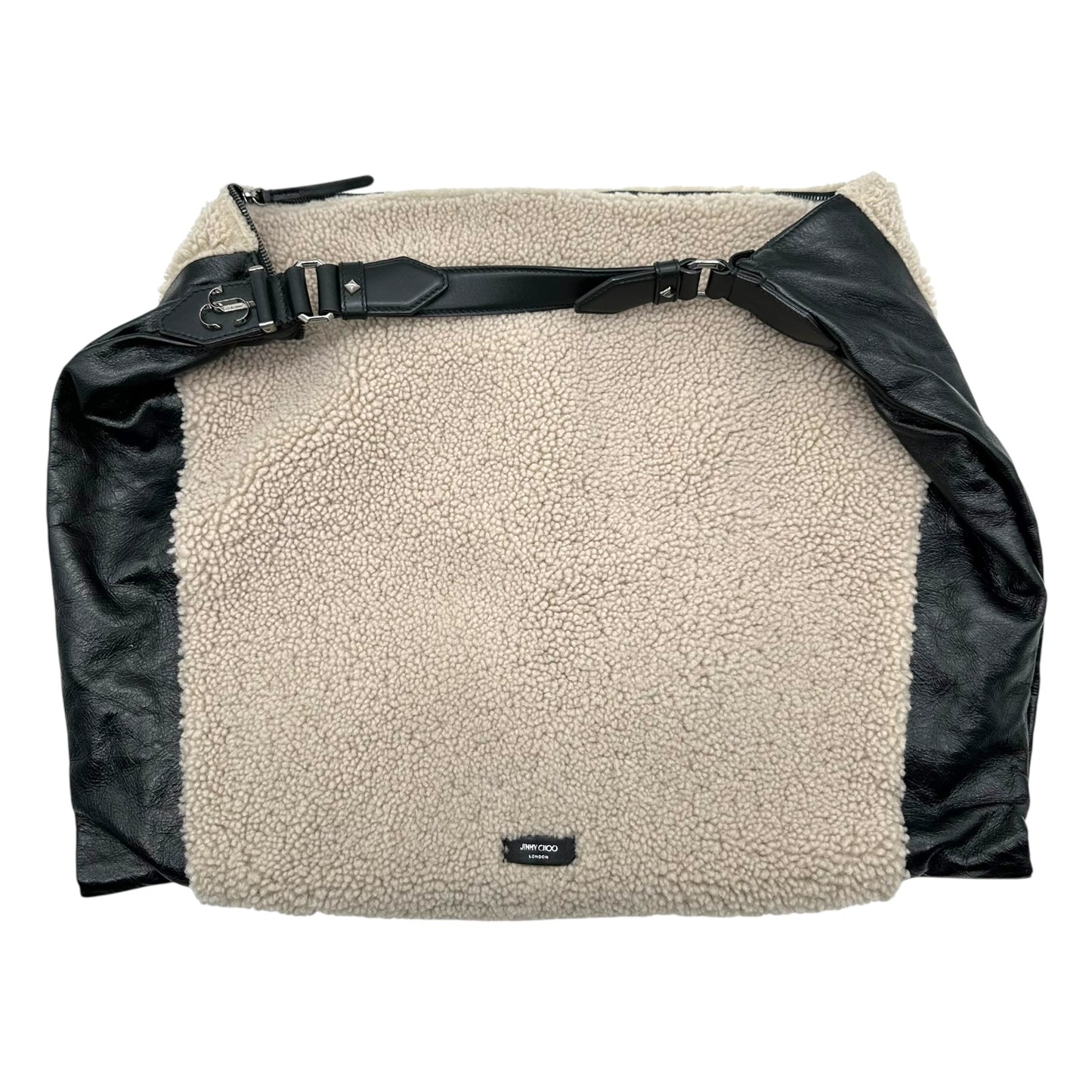 Jimmy Choo Sheraling & Leather Oversized Slouchy Hobo Bag