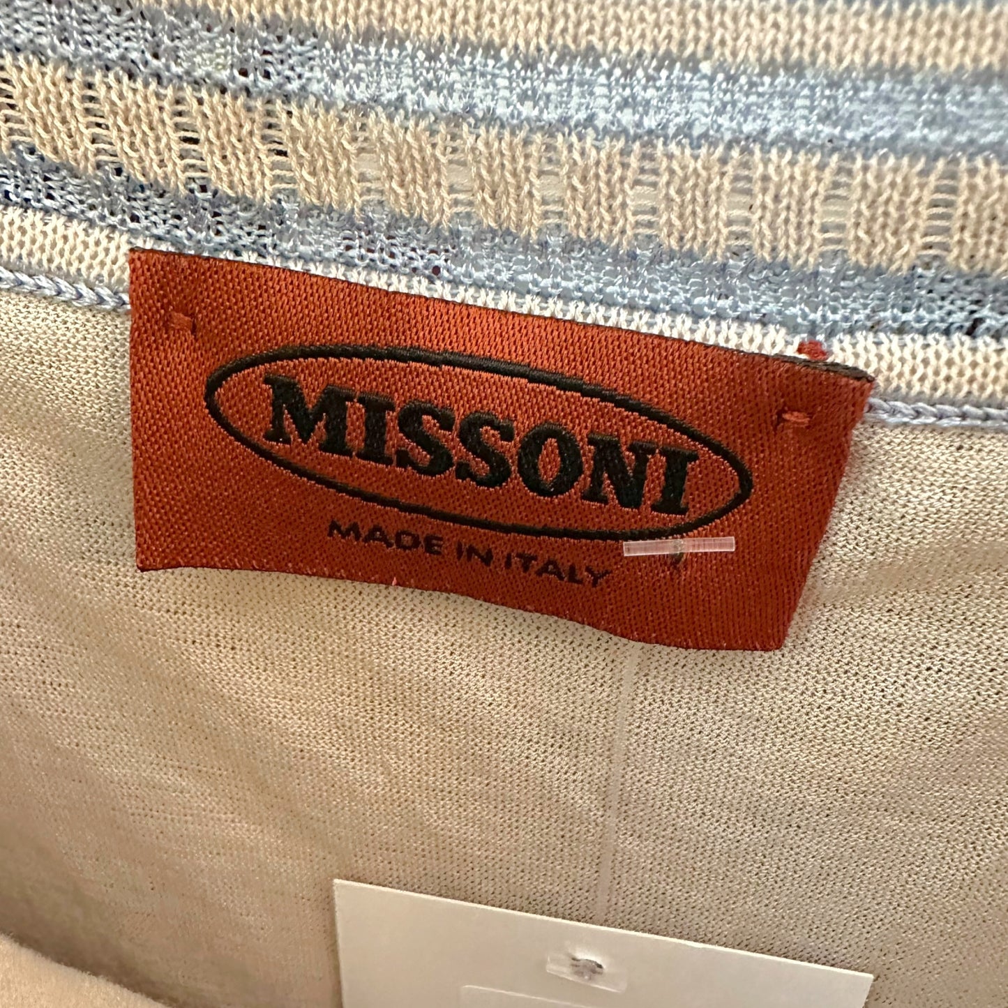 Missoni Knit Mini Dress Light Blue Pastel Chevron