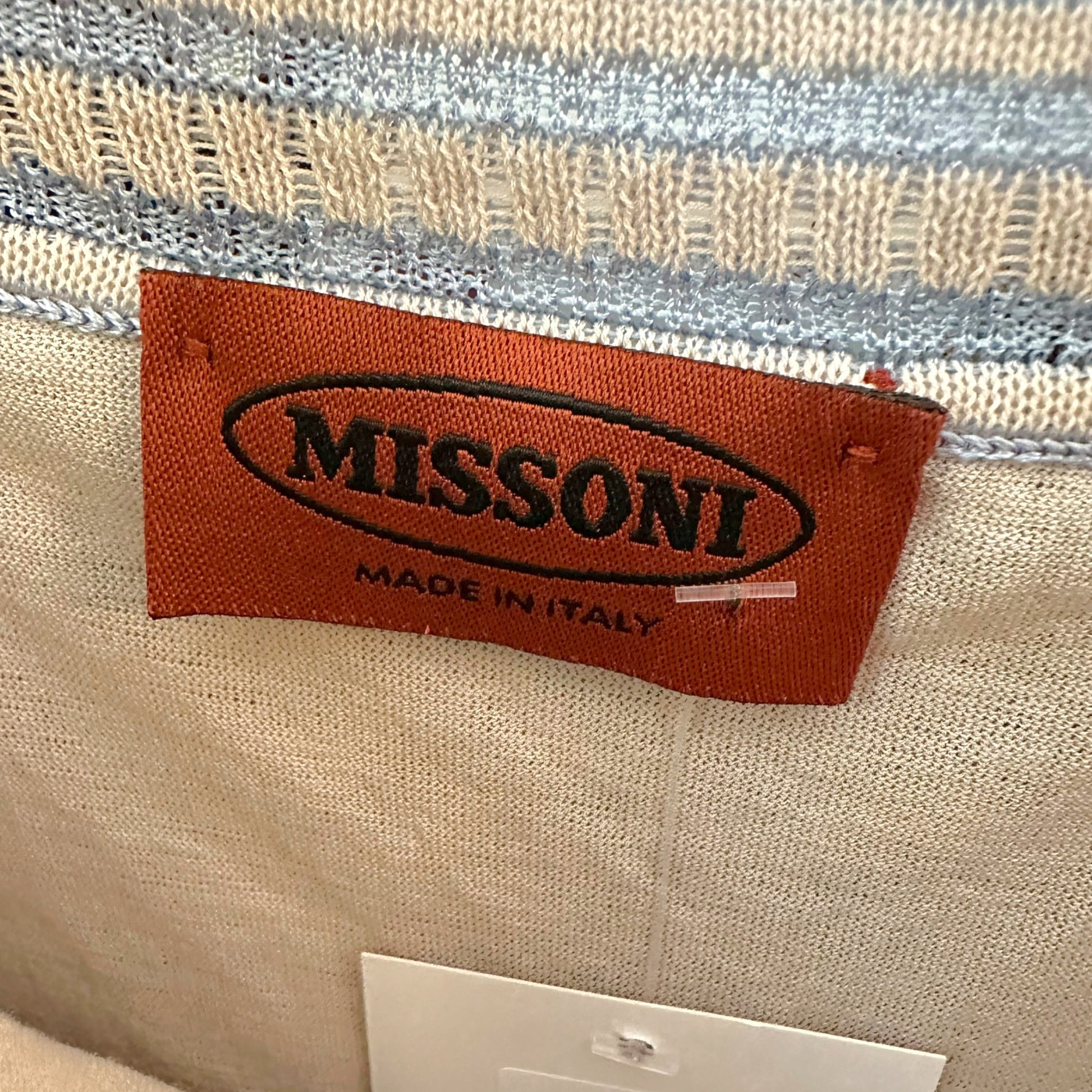 Missoni Knit Mini Dress Light Blue Pastel Chevron