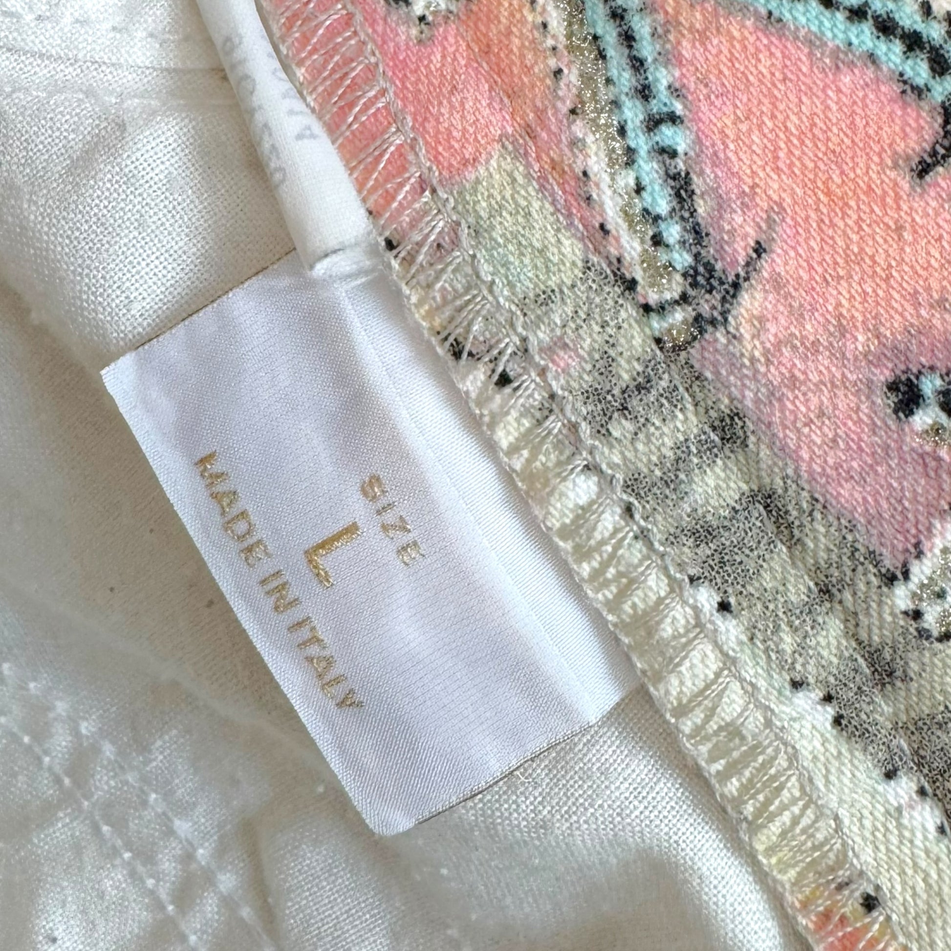 Roberto Cavalli Pastel Glitter Printed Jeans