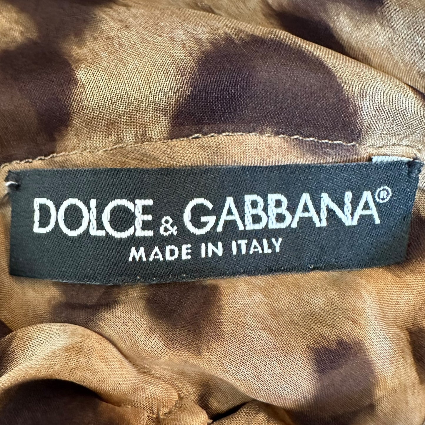 Dolce & Gabbana Leopard Print Sheer Silk Halter Top
