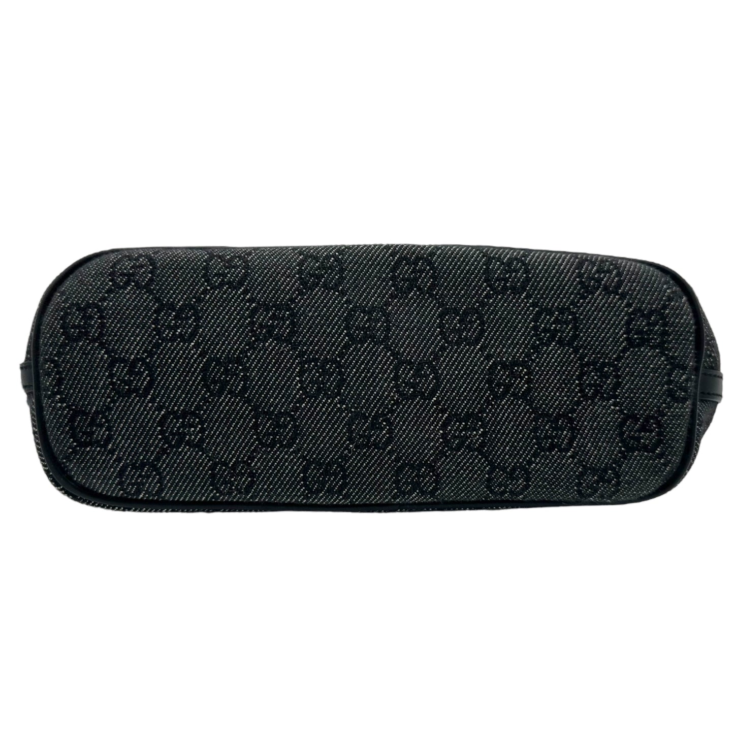 Gucci Gray Denim Monogram Pochette Bag - Outfit Repeater