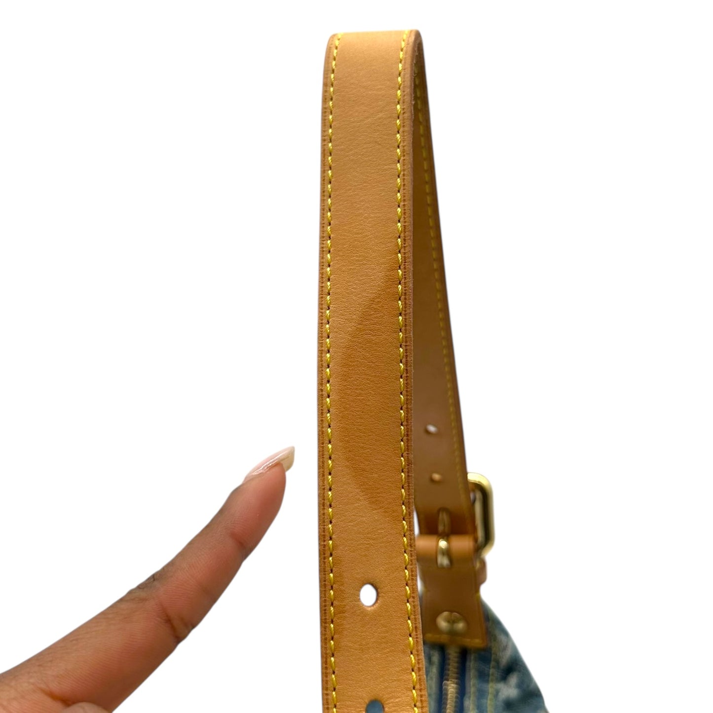 Louis Vuitton Blue Denim Monogram Baggy PM Shoulder Bag