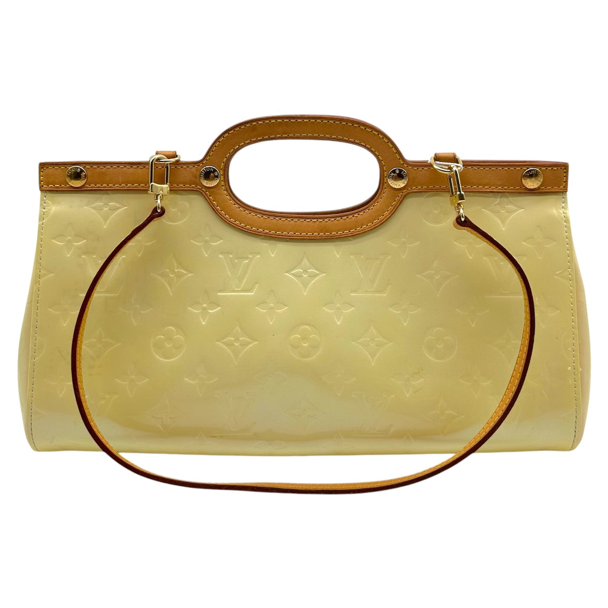 Louis Vuitton Vernis Monogram 2-Way Bag Butter Yellow
