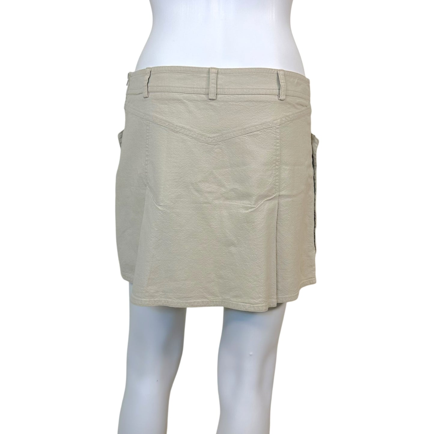 D&G Dolce & Gabbana Beige Button Side Mini Skirt - Outfit Repeater