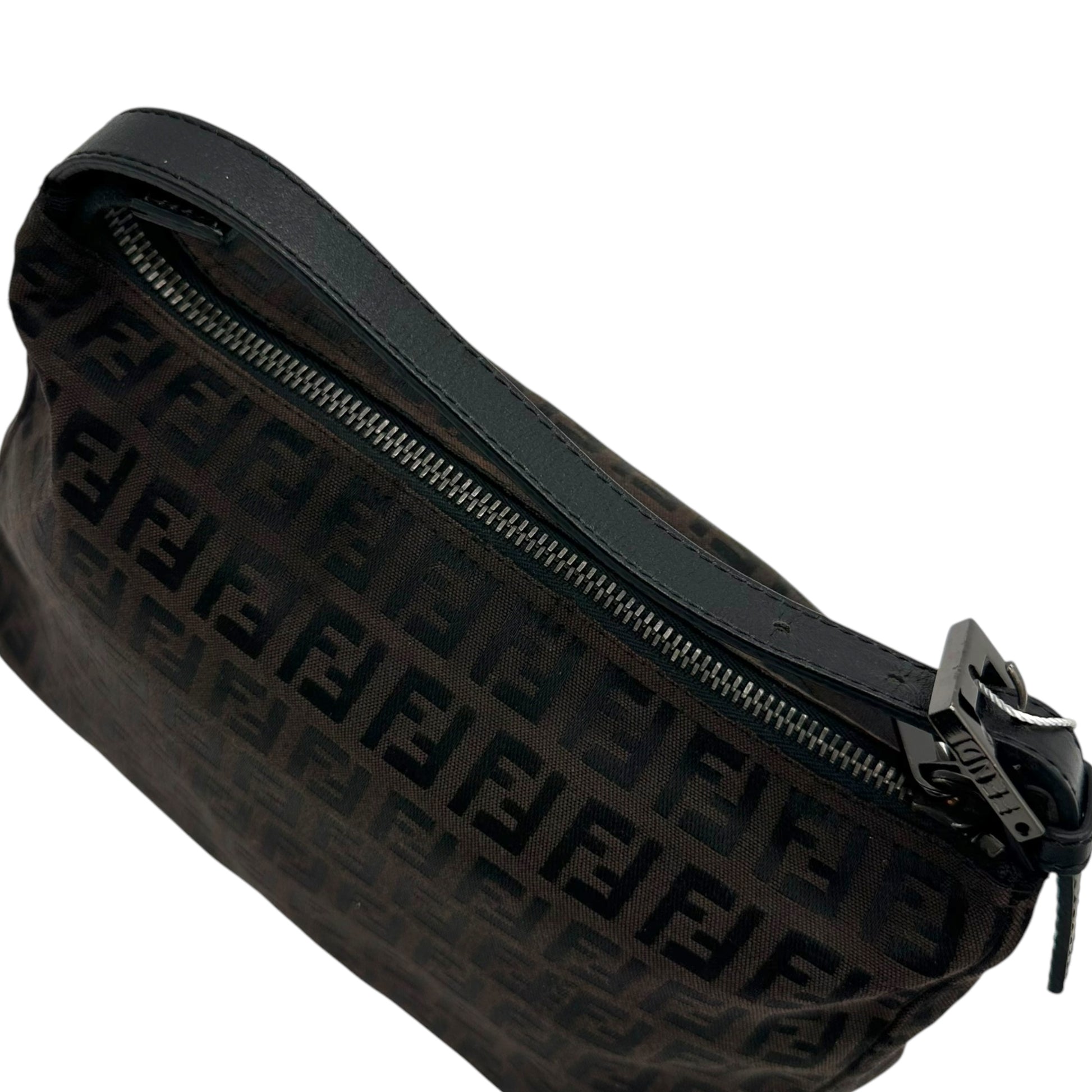Fendi Pochette Bag Brown Black Zucchino Monogram