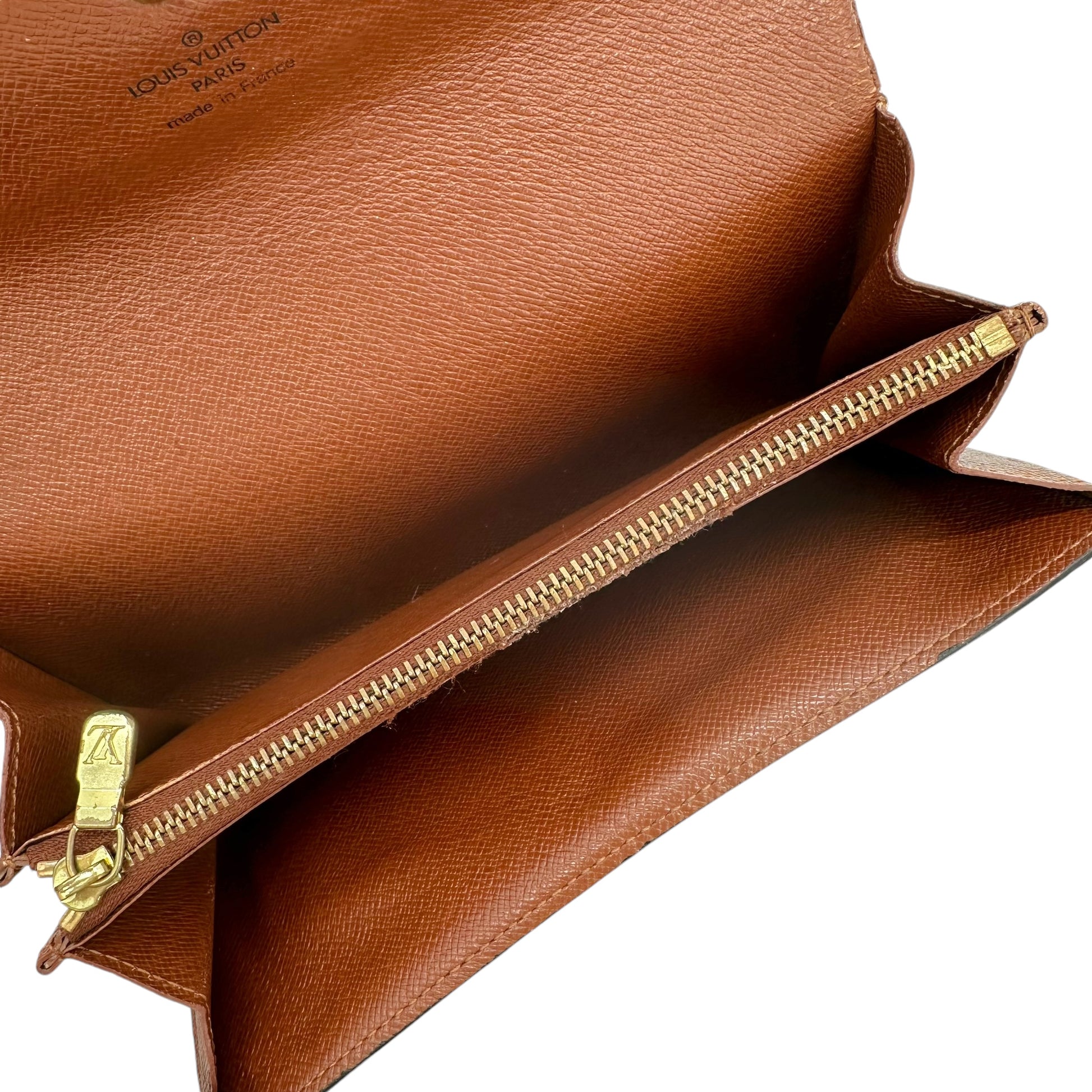 Louis Vuitton Monogram Sarah Wallet Brown Canvas