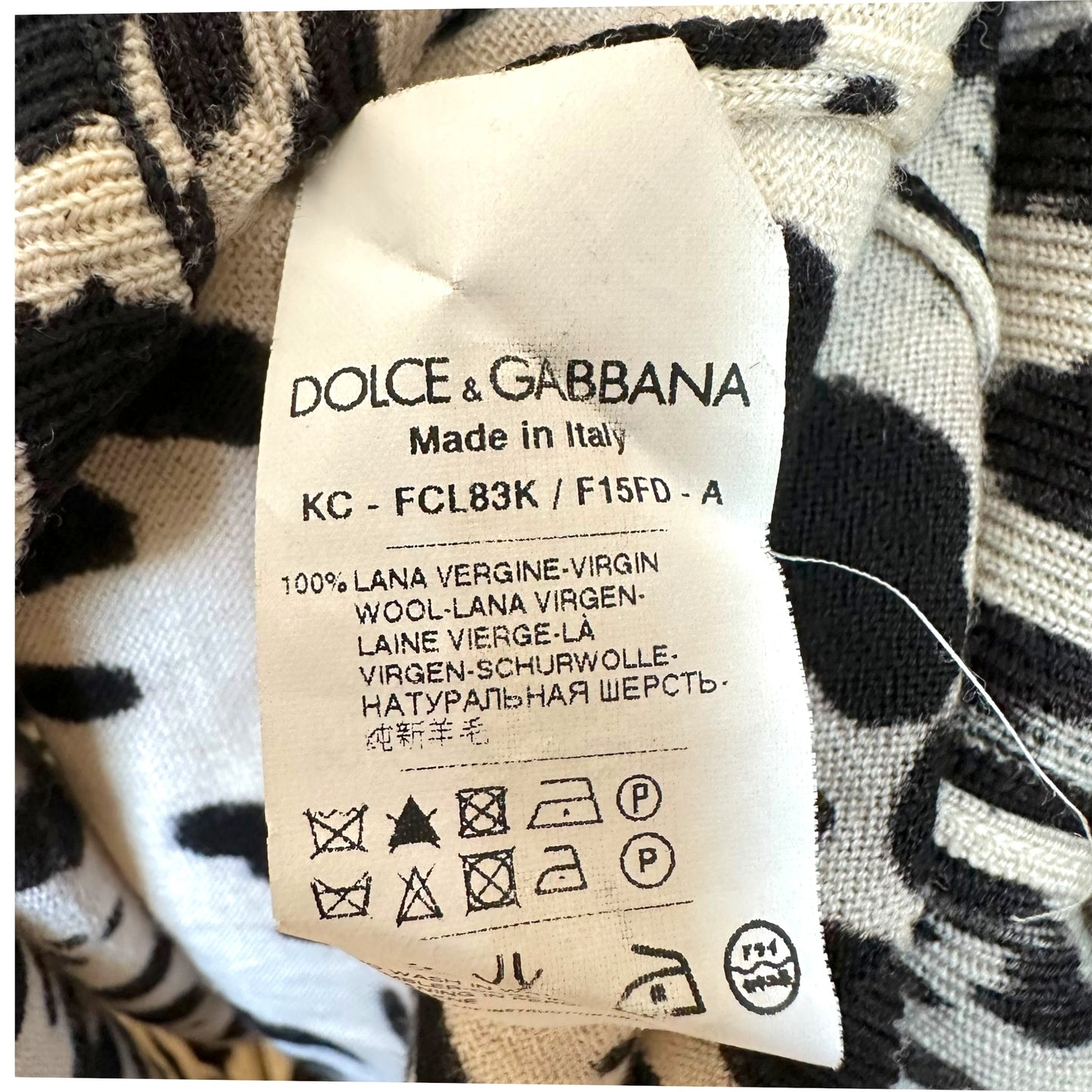 Dolce & Gabbana Leopard Print Wool Cardigan