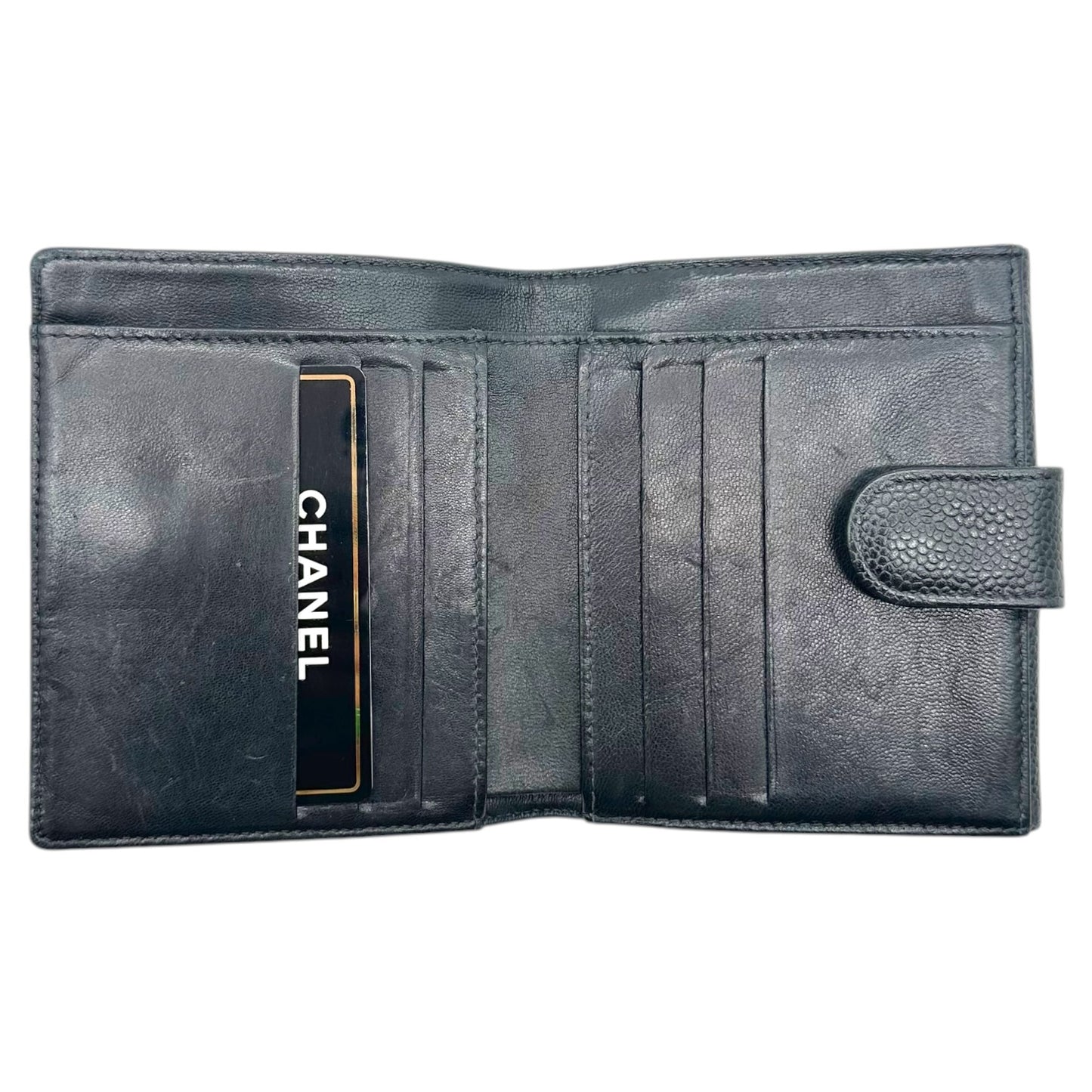 Chanel Black Caviar Bi-Fold Wallet